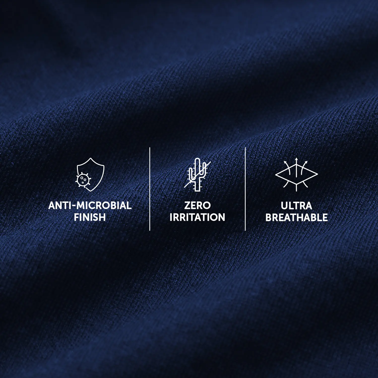 Aero Silver Cotton Trunks Midnight Blue - Image 3