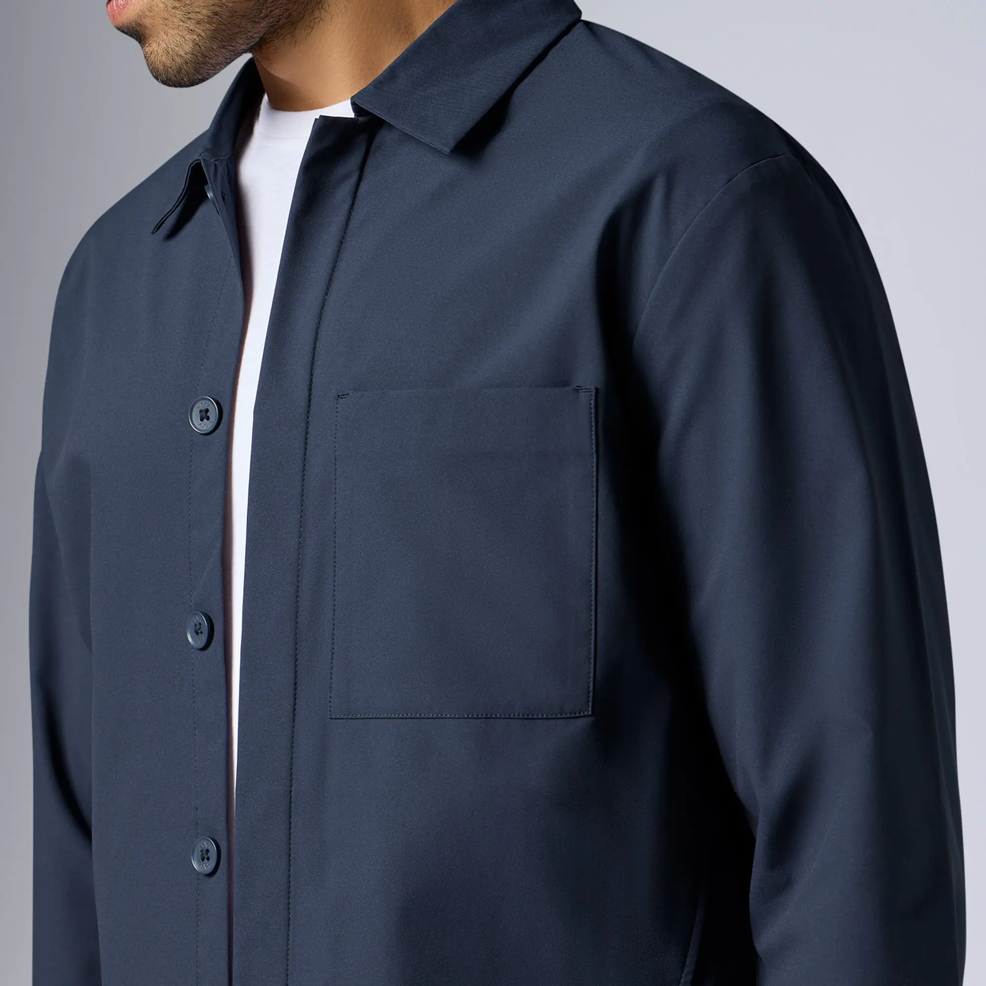 Amp Polyester Shacket Midnight Blue - Image 6
