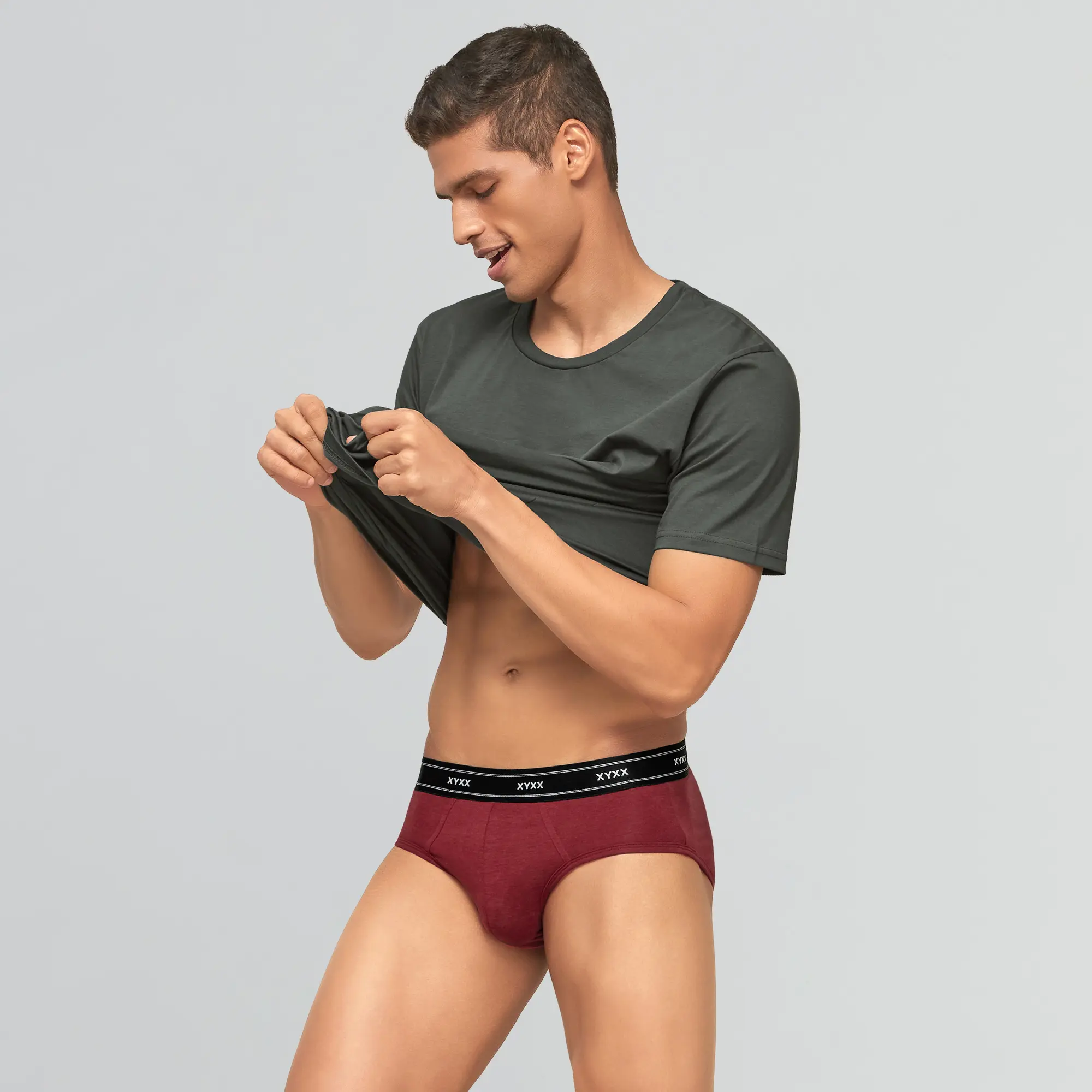 Apollo Bamboo Cotton Briefs Bold Burgundy - Image 3