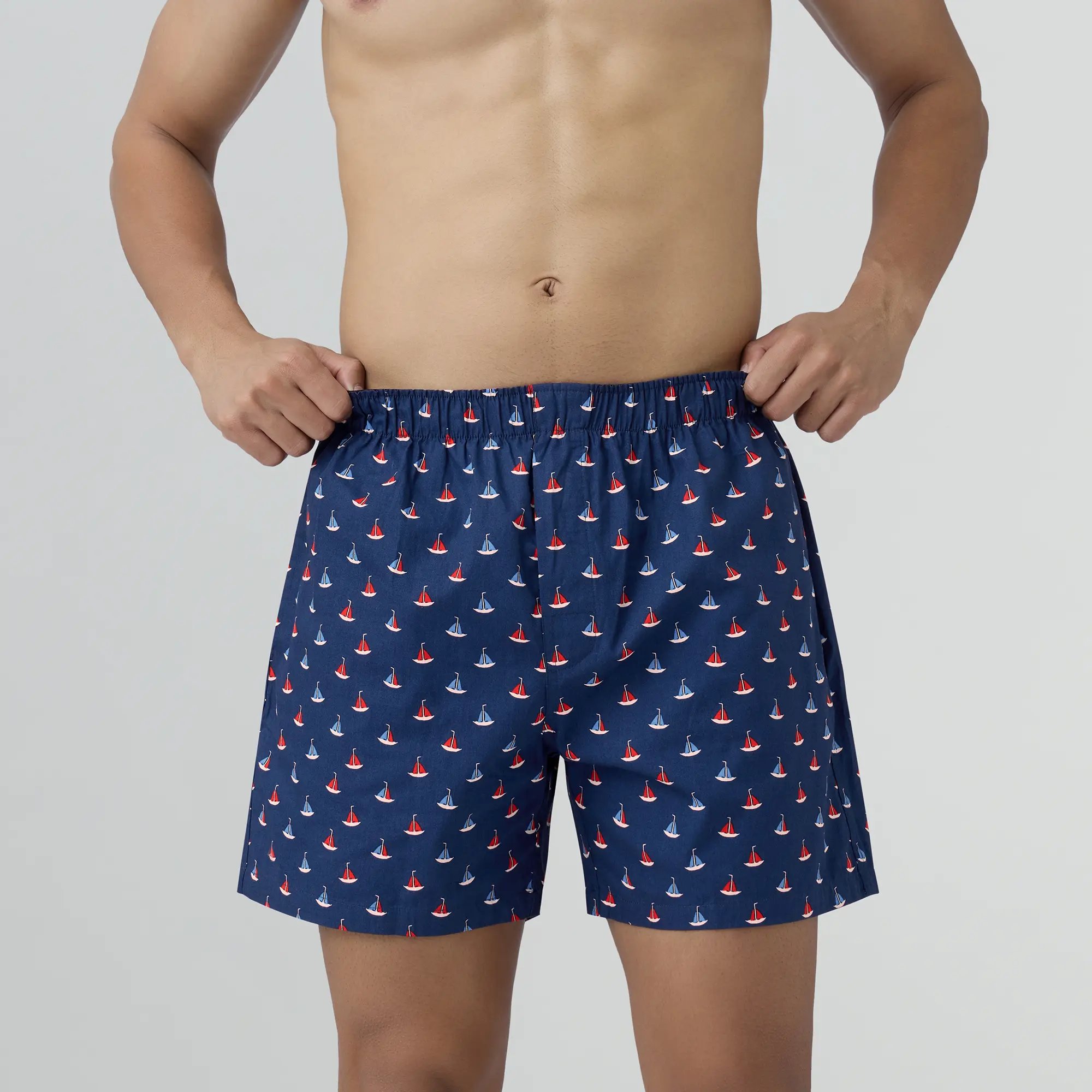 Remix Cotton Boxers Yacht Blue - Image 3