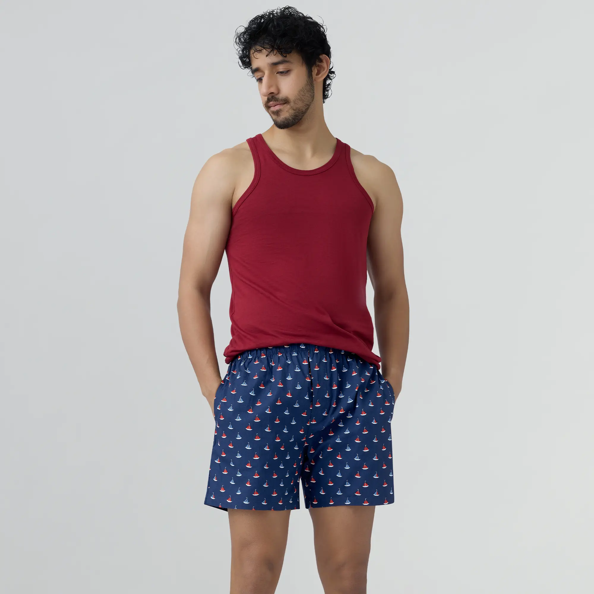Remix Cotton Boxers Yacht Blue - Image 6