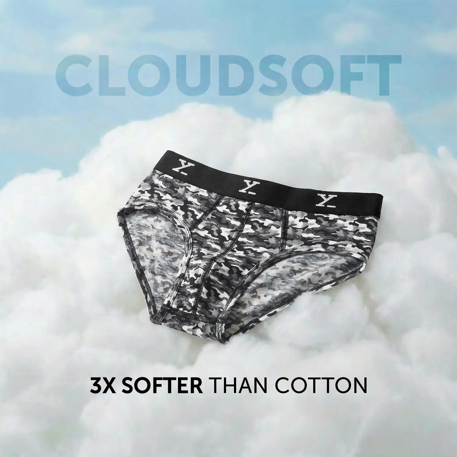 Shuffle Modal Briefs Camouflage Grey - Image 2