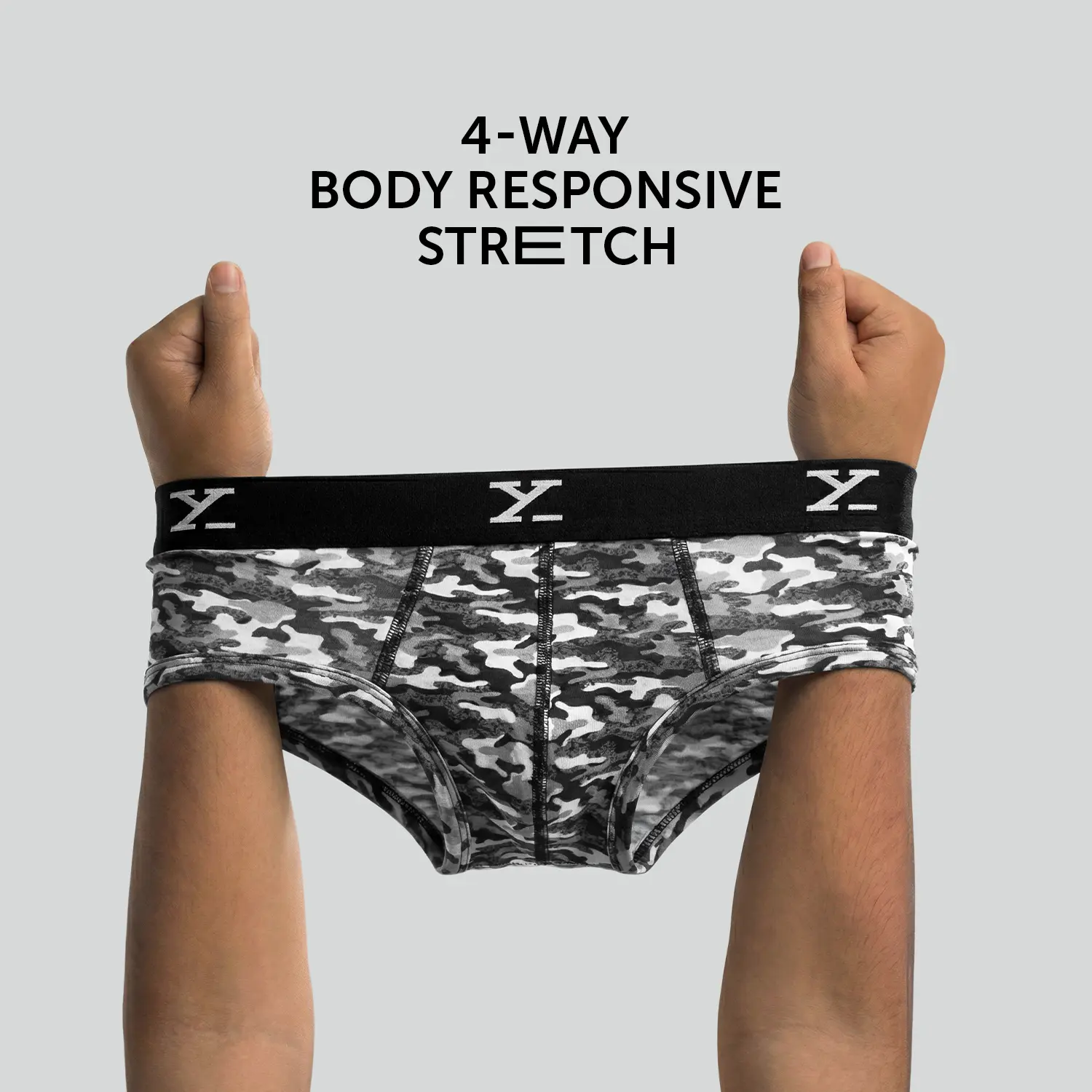 Shuffle Modal Briefs Camouflage Grey - Image 3