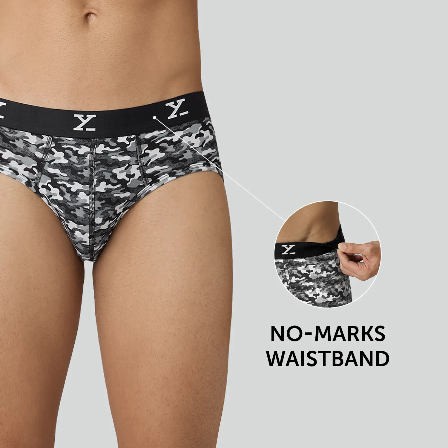 Shuffle Modal Briefs Camouflage Grey - Image 4