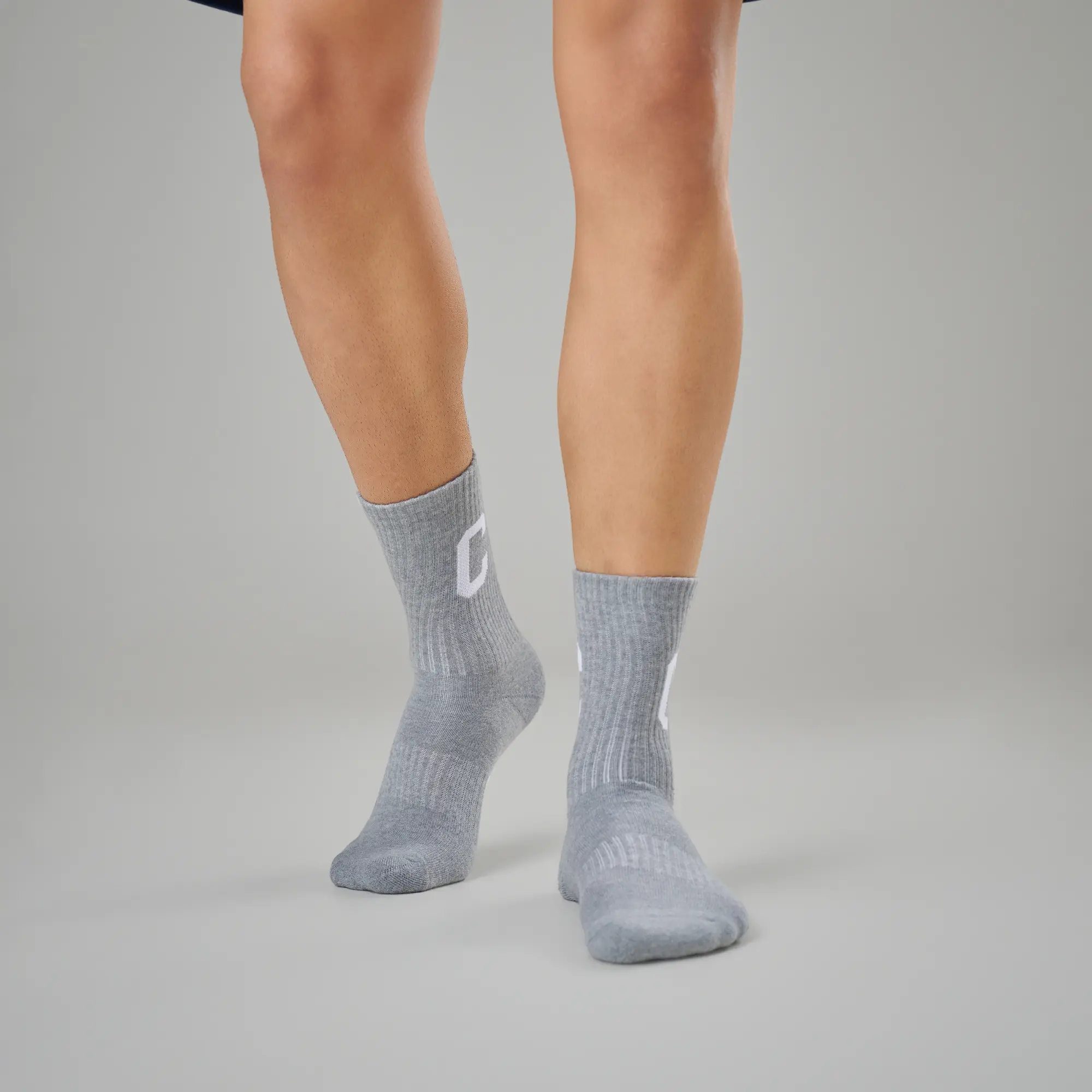 Crew Calf Length Socks - Concrete Grey - Image 2