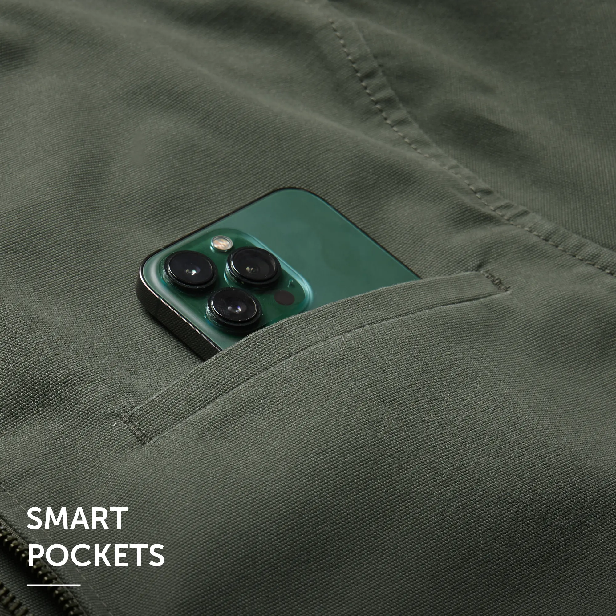 Cotton Canvas Jacket - Dusty Olive - Image 5
