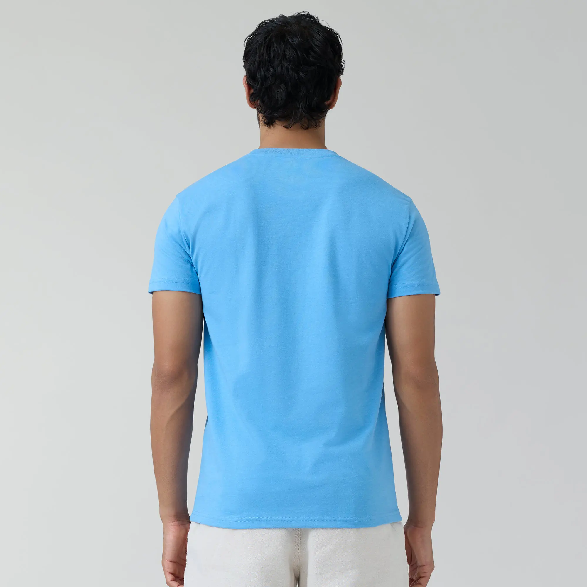 Code Cotton Rich T-shirts Azure Blue - Image 4