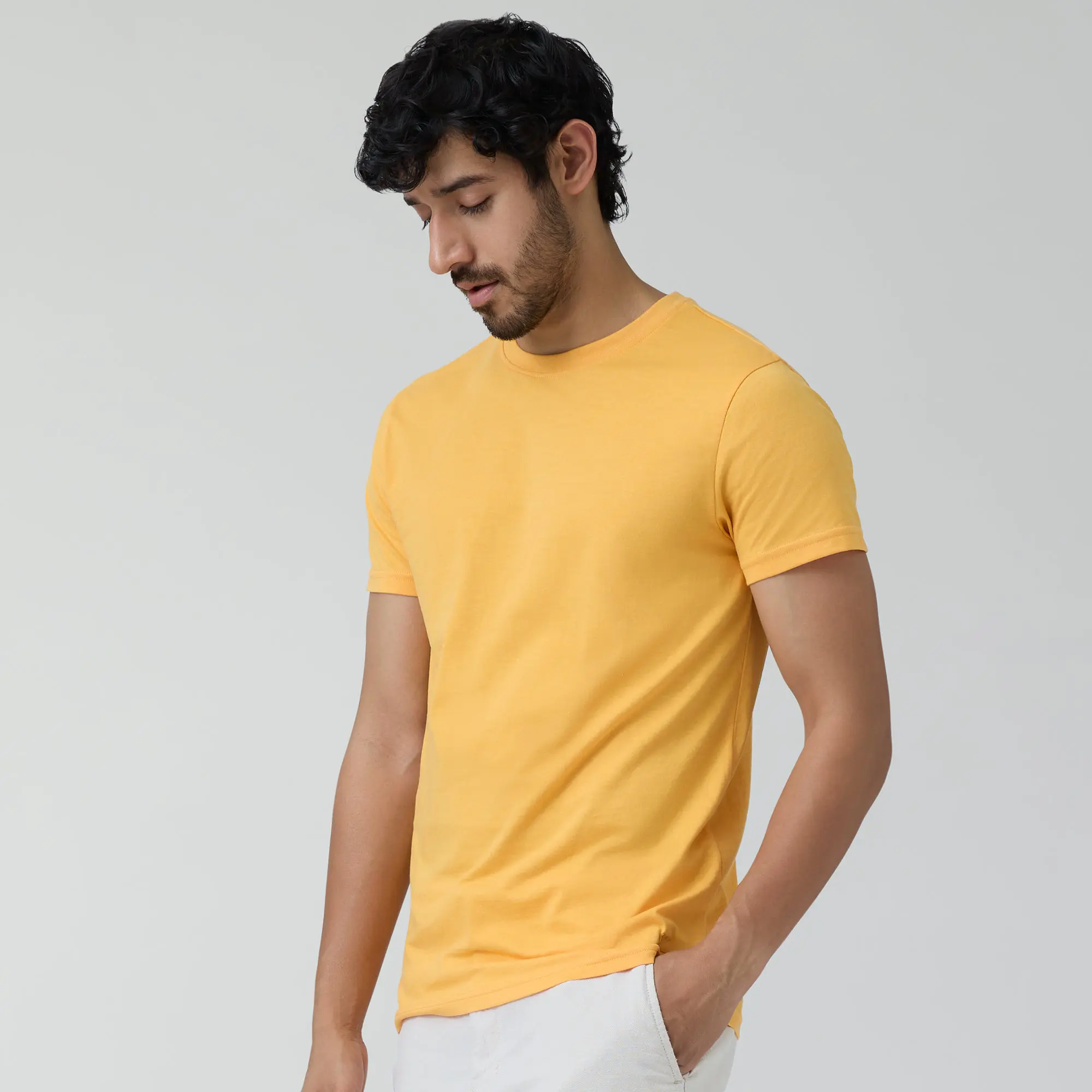 Code Cotton Rich T-shirts Sunshine Yellow - Image 5