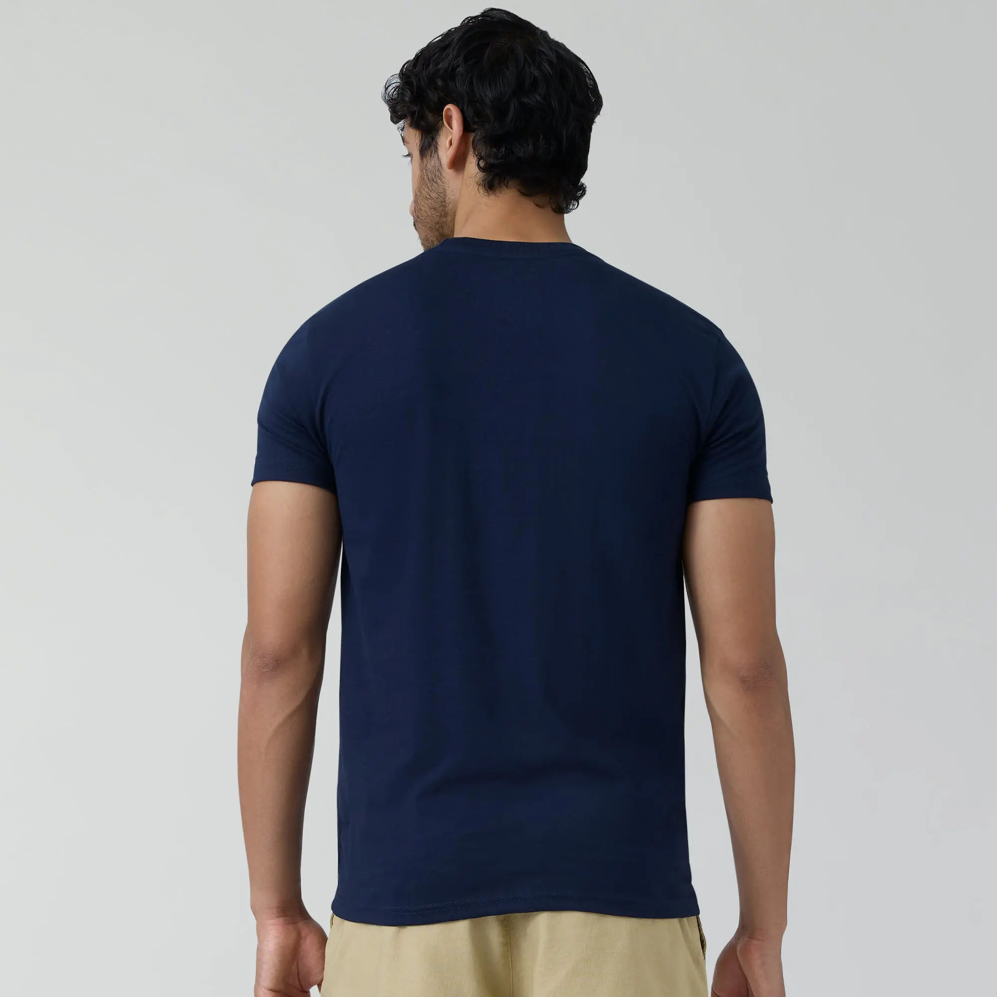 Code Cotton Rich T-shirts Midnight Blue - Image 4