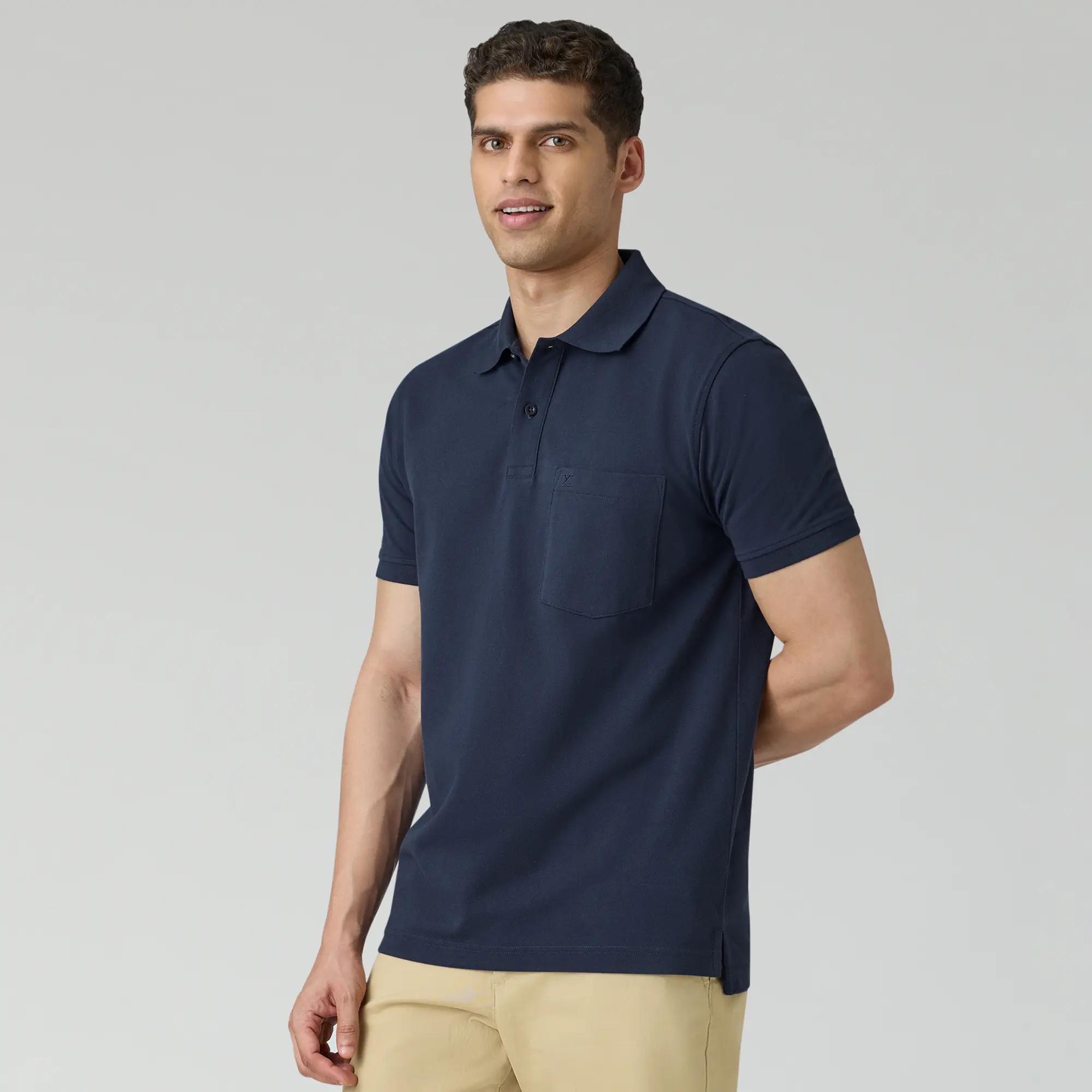 Code Polo T-shirts Midnight Blue - Image 4