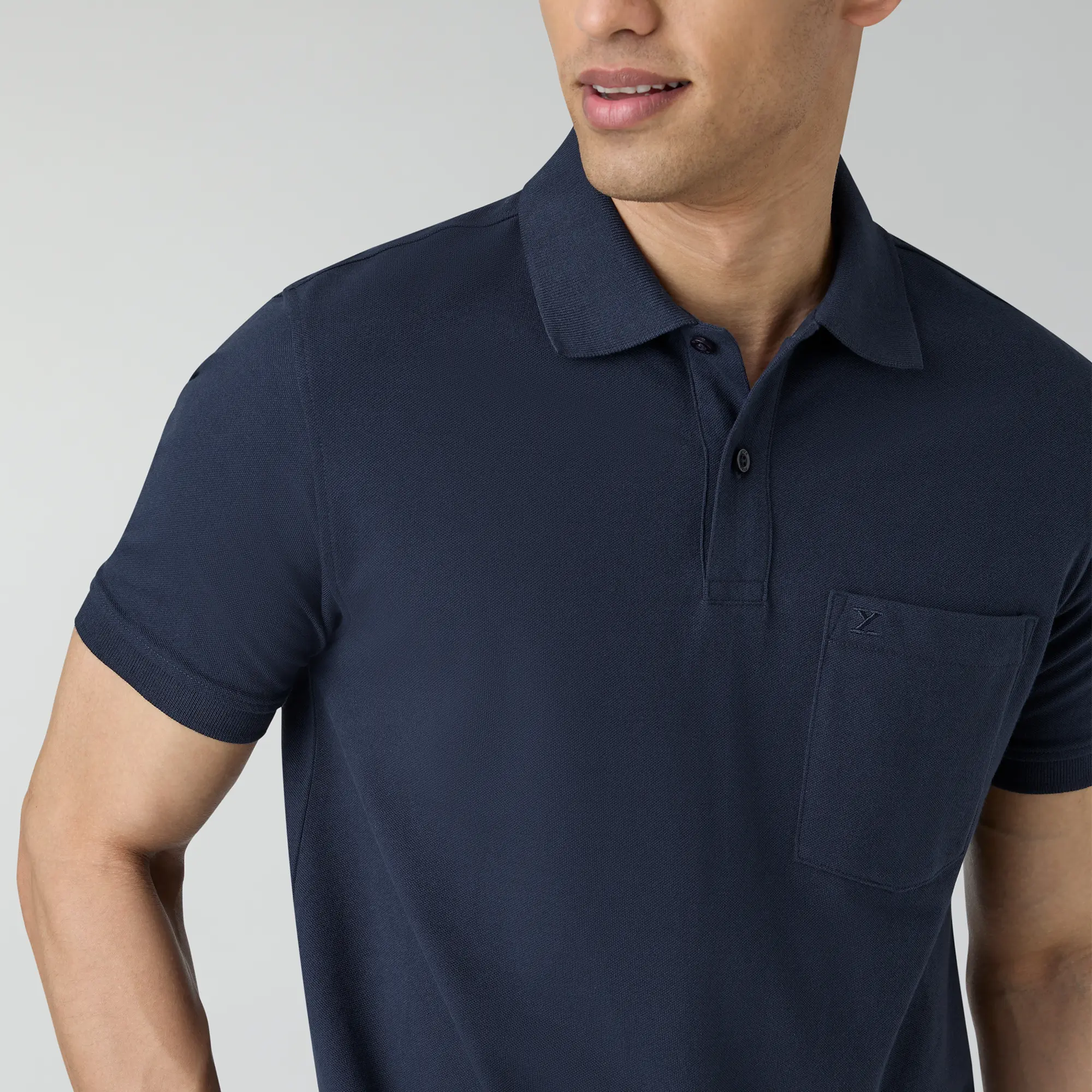 Code Polo T-shirts Midnight Blue - Image 6
