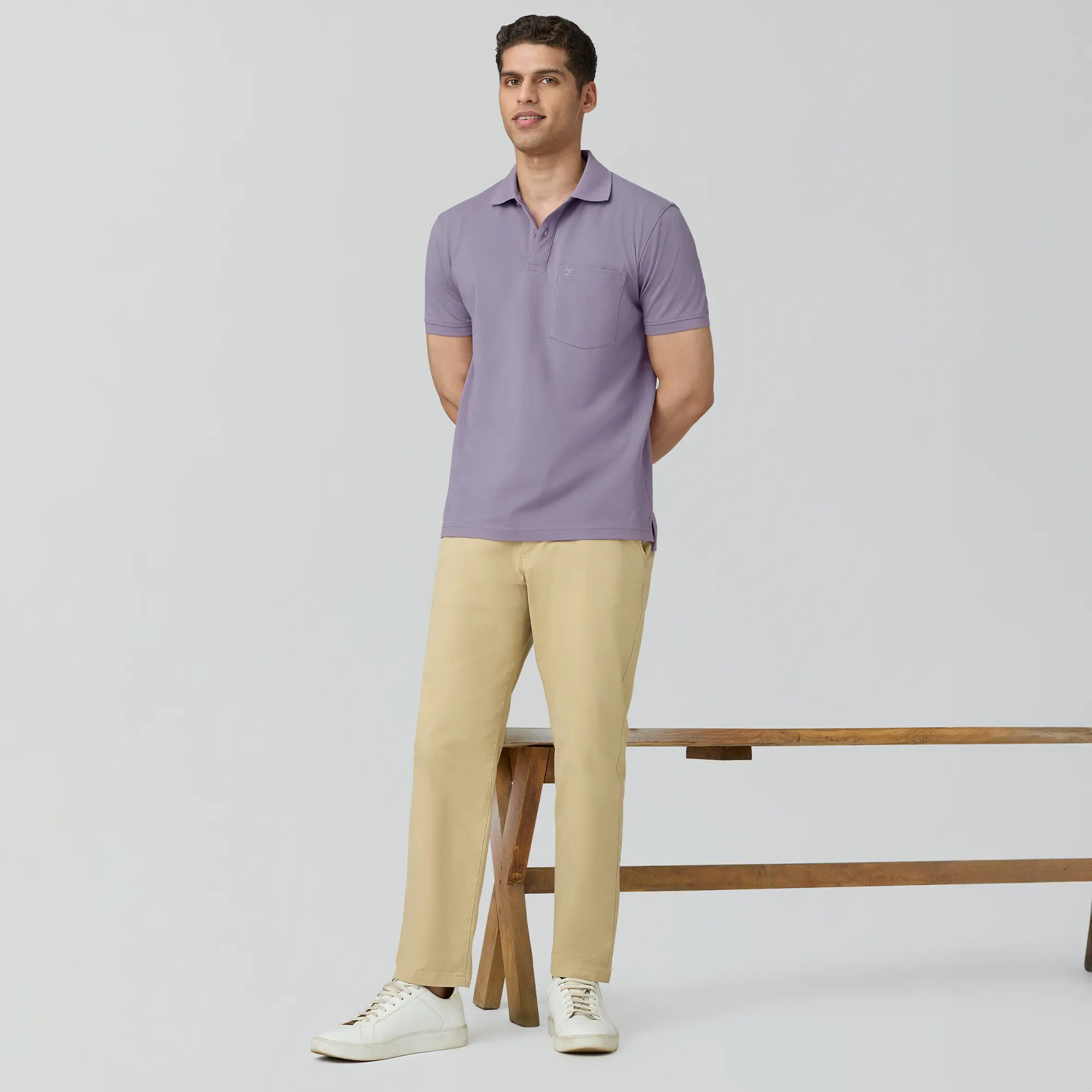 Code Polo T-shirts Misty Lilac - Image 3