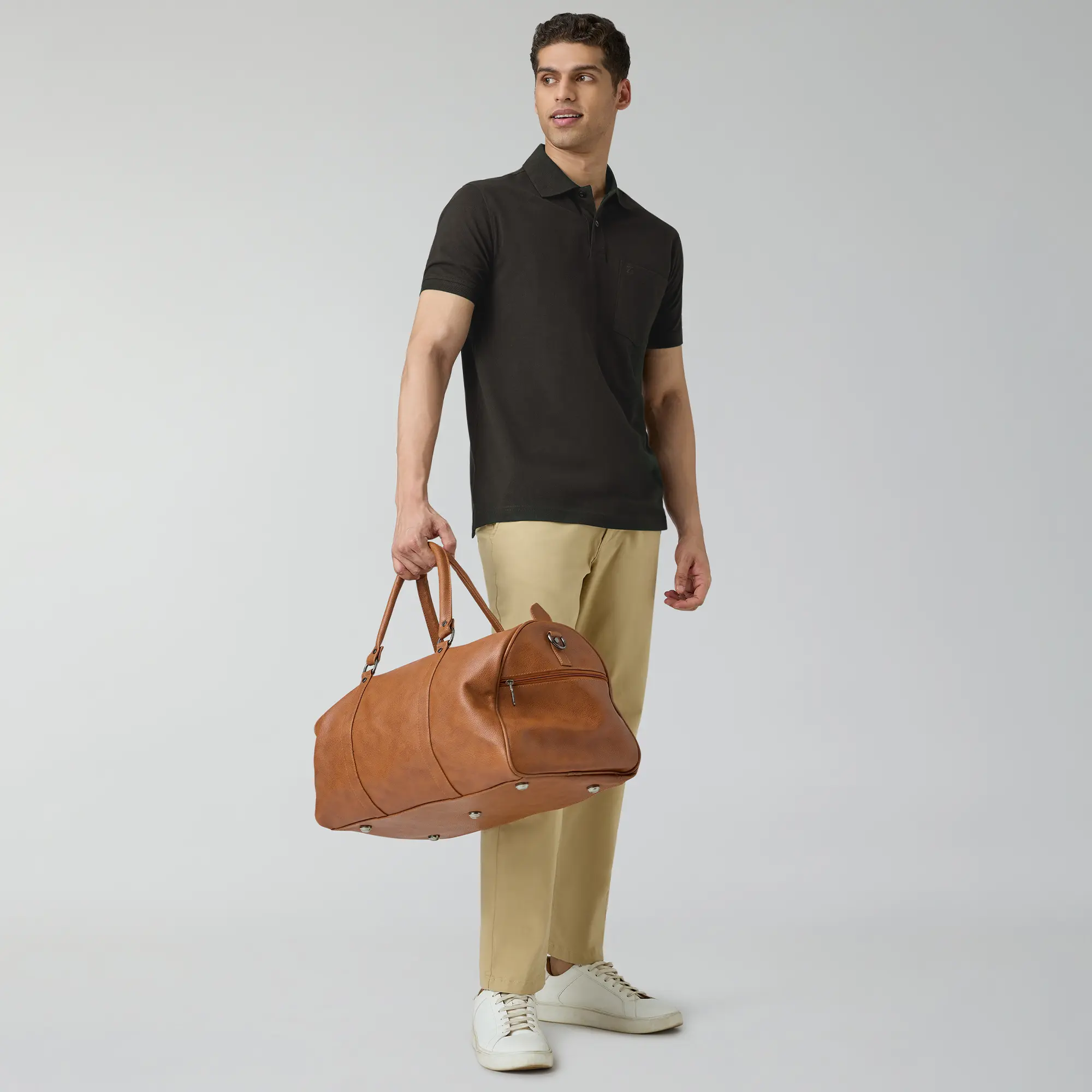 Code Polo T-shirts Mocha Brown - Image 3
