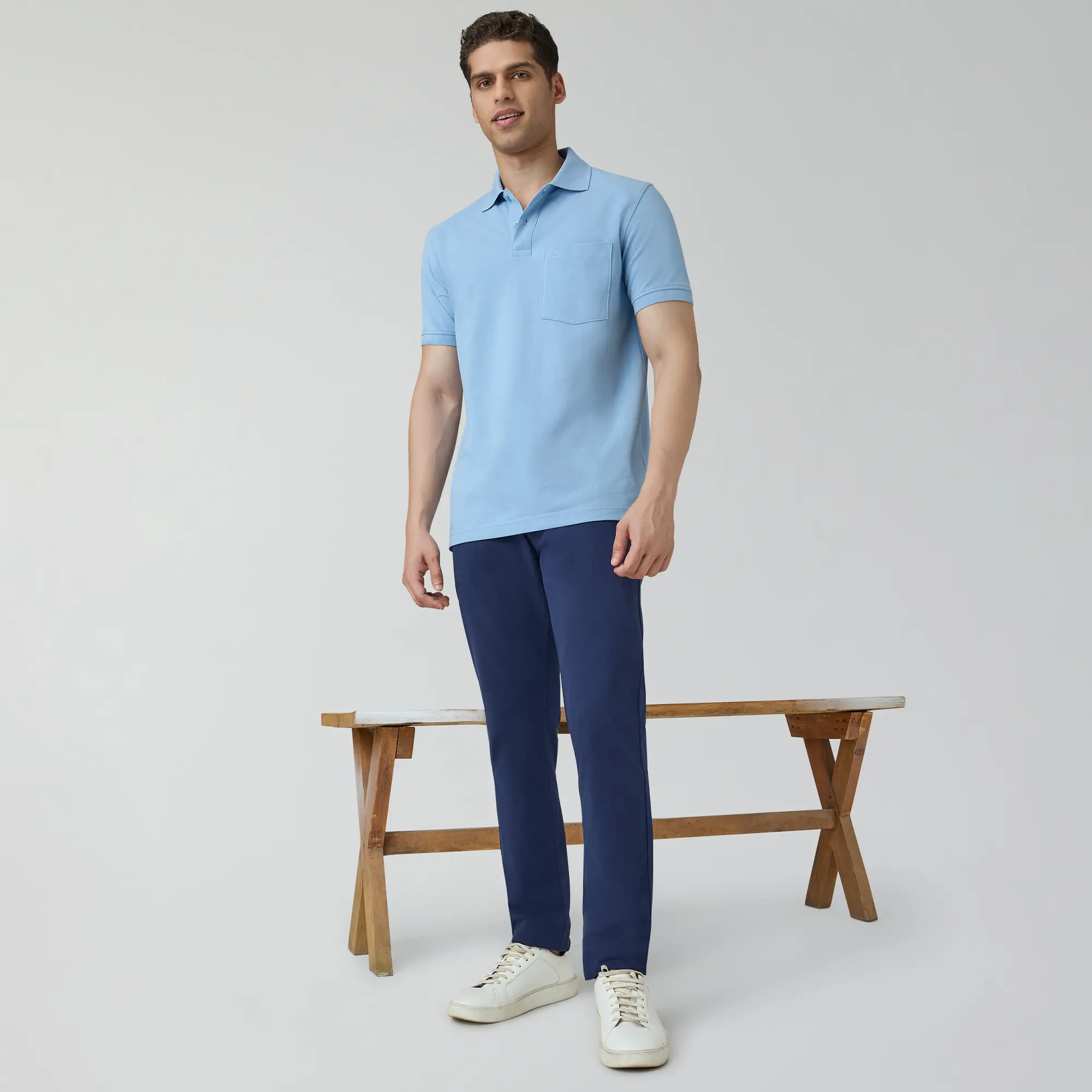Code Polo T-shirts Sky Blue - Image 2