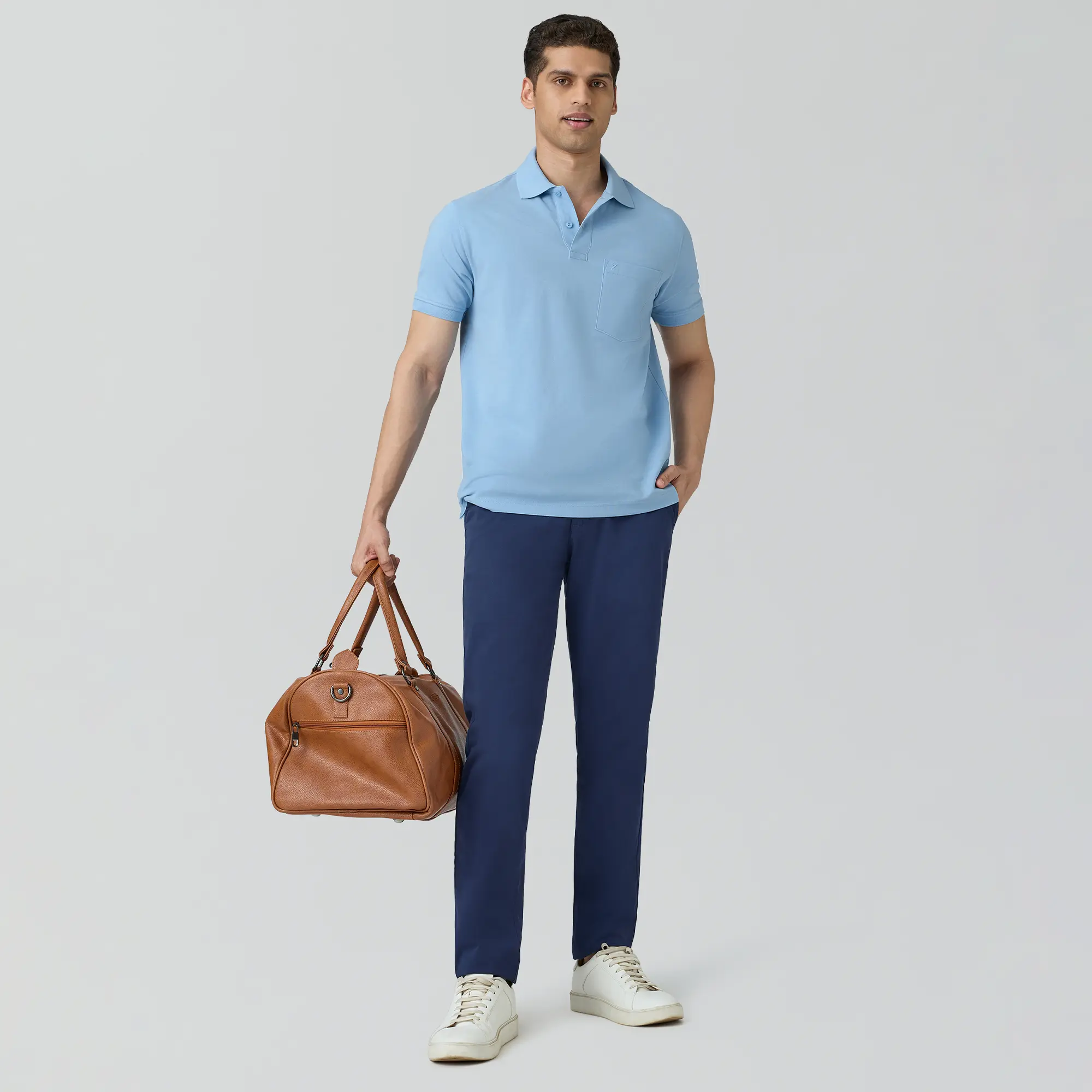 Code Polo T-shirts Sky Blue - Image 3