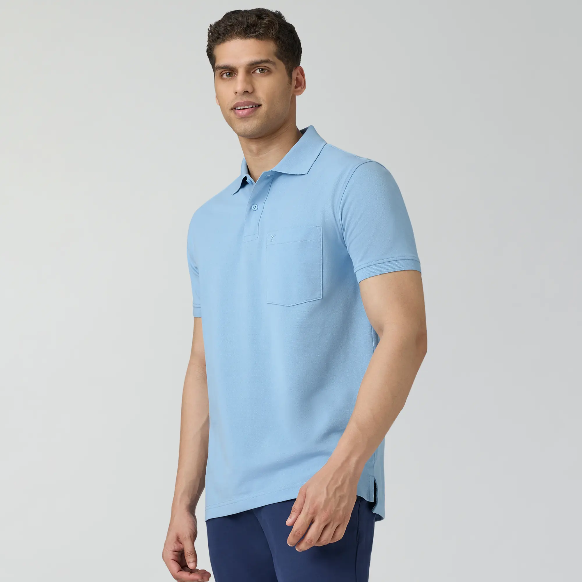Code Polo T-shirts Sky Blue - Image 4