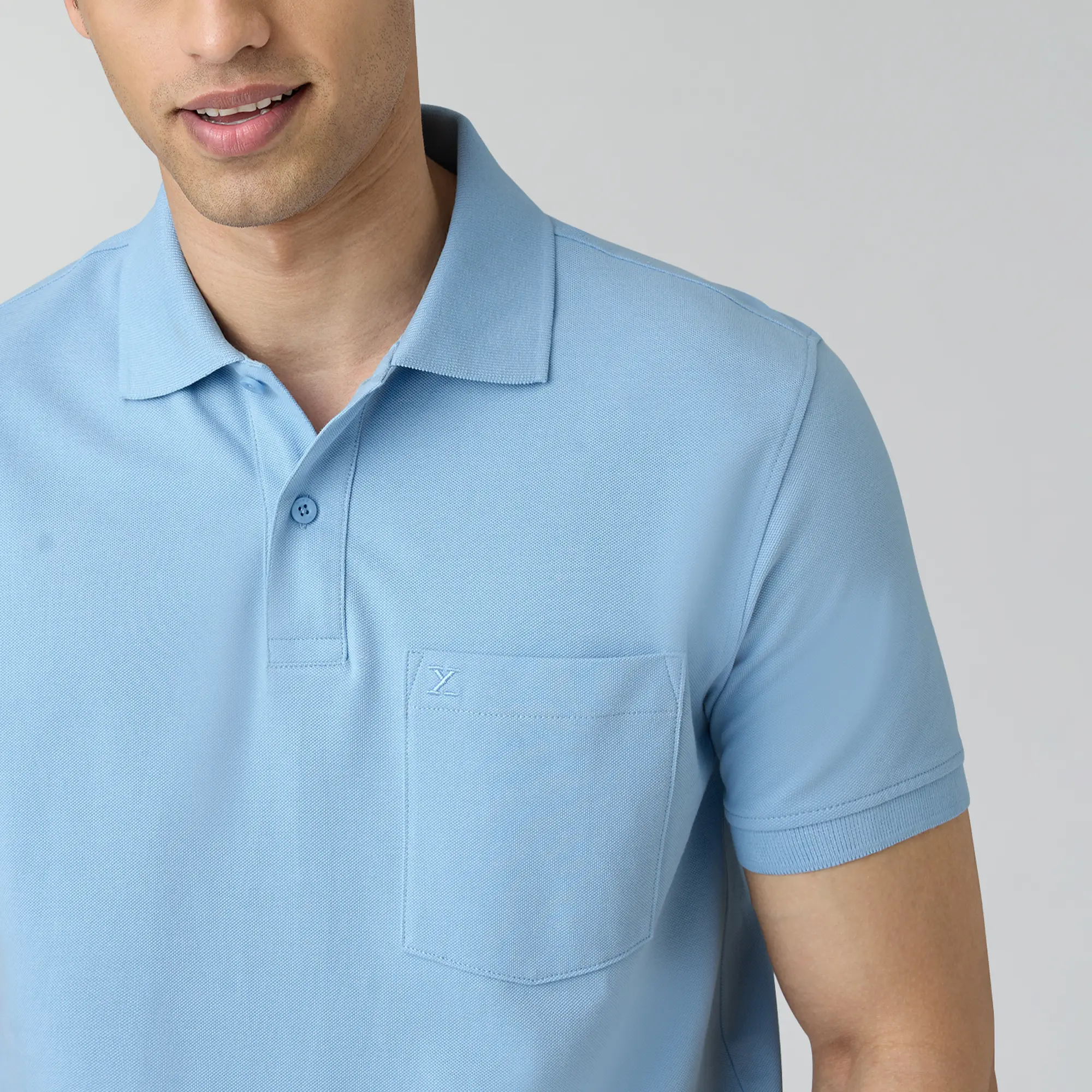 Code Polo T-shirts Sky Blue - Image 6