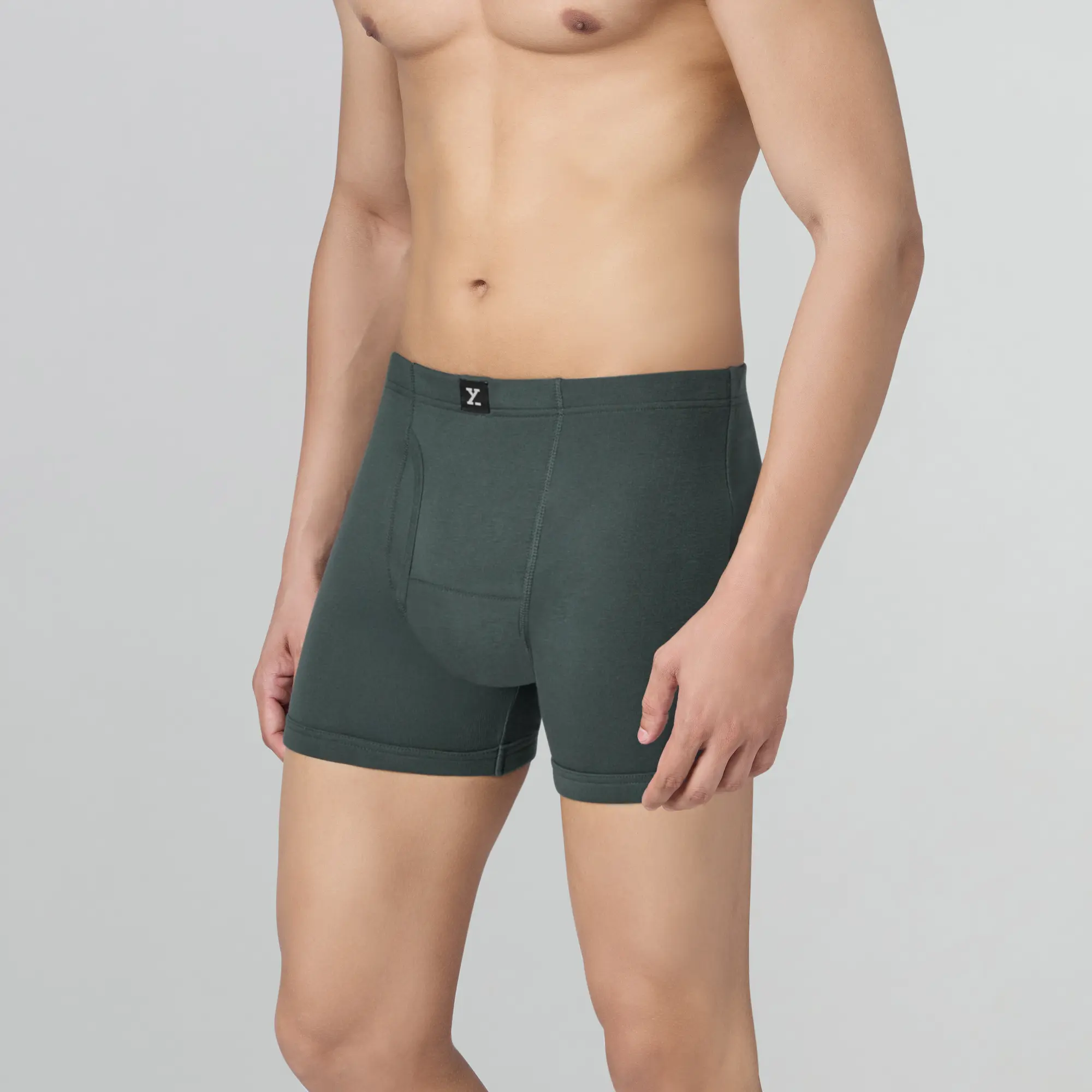 Nova Cotton Boxer Briefs (Inner Elastic) - Anchor Grey - Image 5
