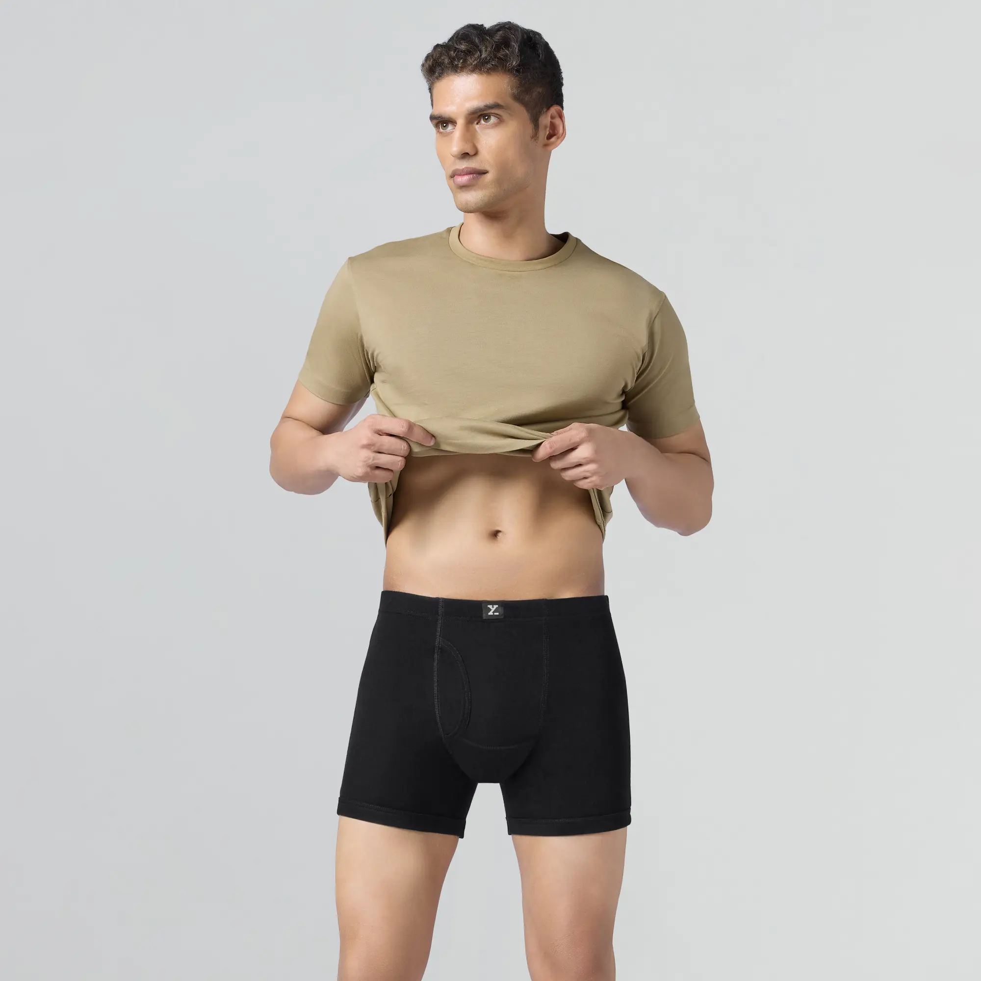 Nova Cotton Boxer Briefs (Inner Elastic) - Storm Grey - Image 2