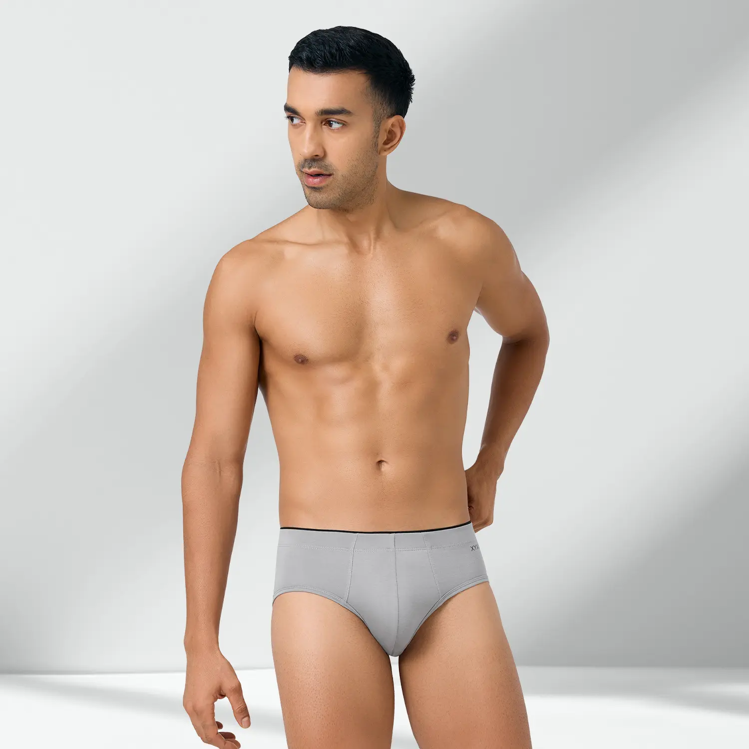 Super Combed Cotton-Modal Briefs - Ash Grey - Image 6