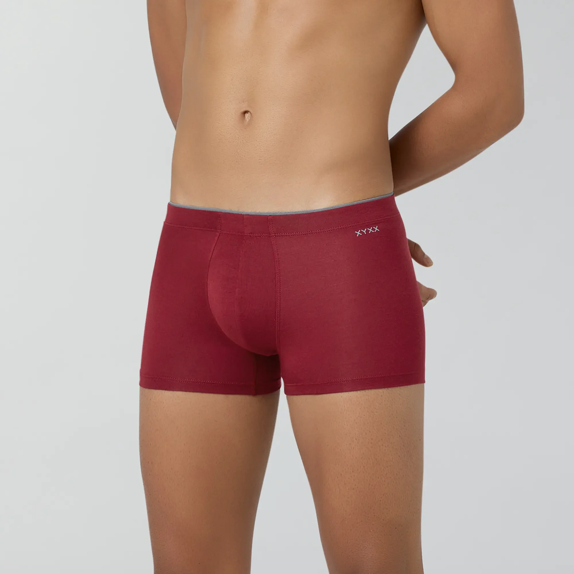 Super Combed Cotton-Modal Trunks - Bold Burgundy - Image 4