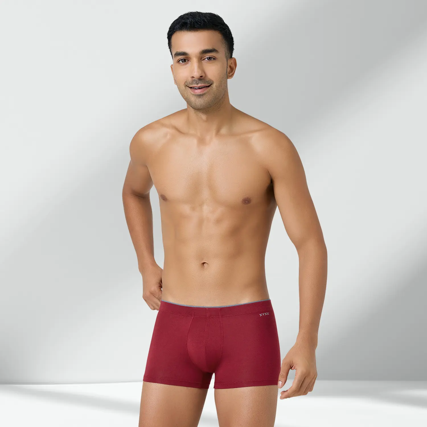 Super Combed Cotton-Modal Trunks - Bold Burgundy - Image 6