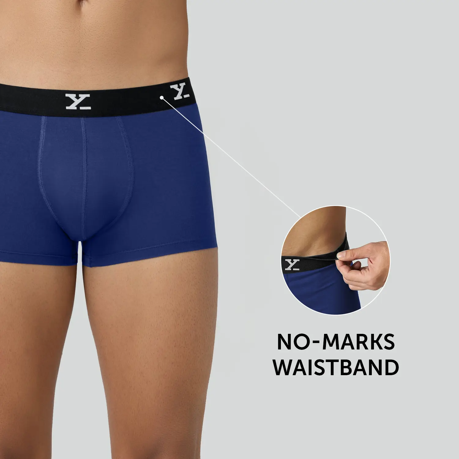Super Combed Cotton-Modal Trunks - Imperial Blue - Image 3