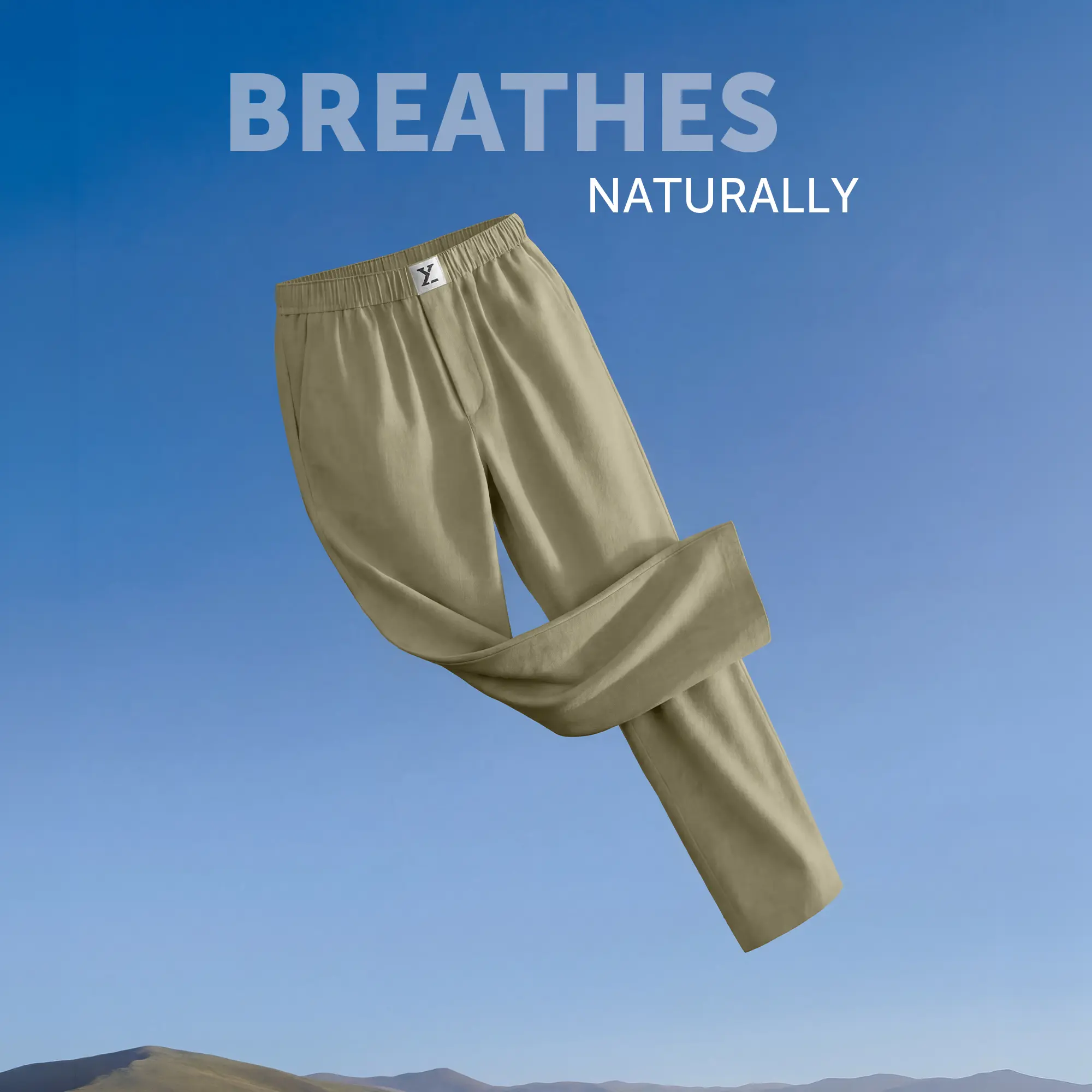 Ultra-Breathable Cotton Chambray Pyjamas - Dusty Olive - Image 4