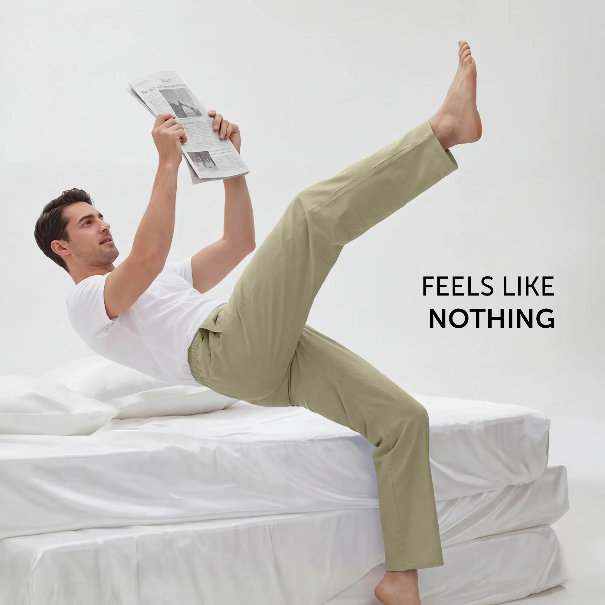 Ultra-Breathable Cotton Chambray Pyjamas - Dusty Olive - Image 6