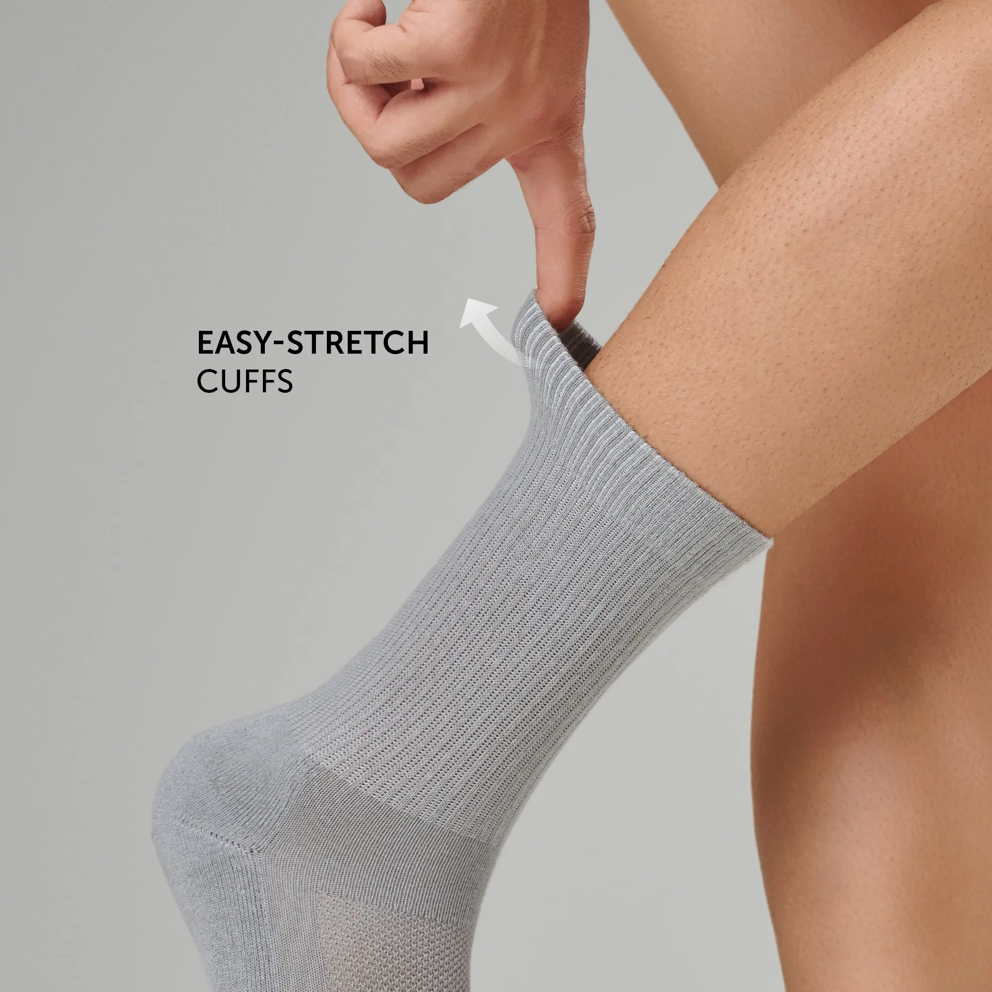 Crew-Length Socks - Cement Grey - Image 2