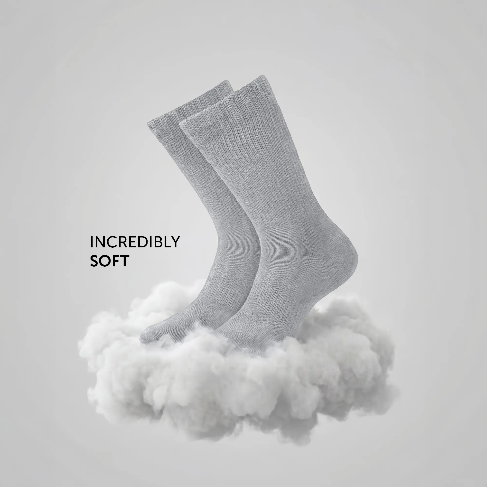 Crew-Length Socks - Cement Grey - Image 6