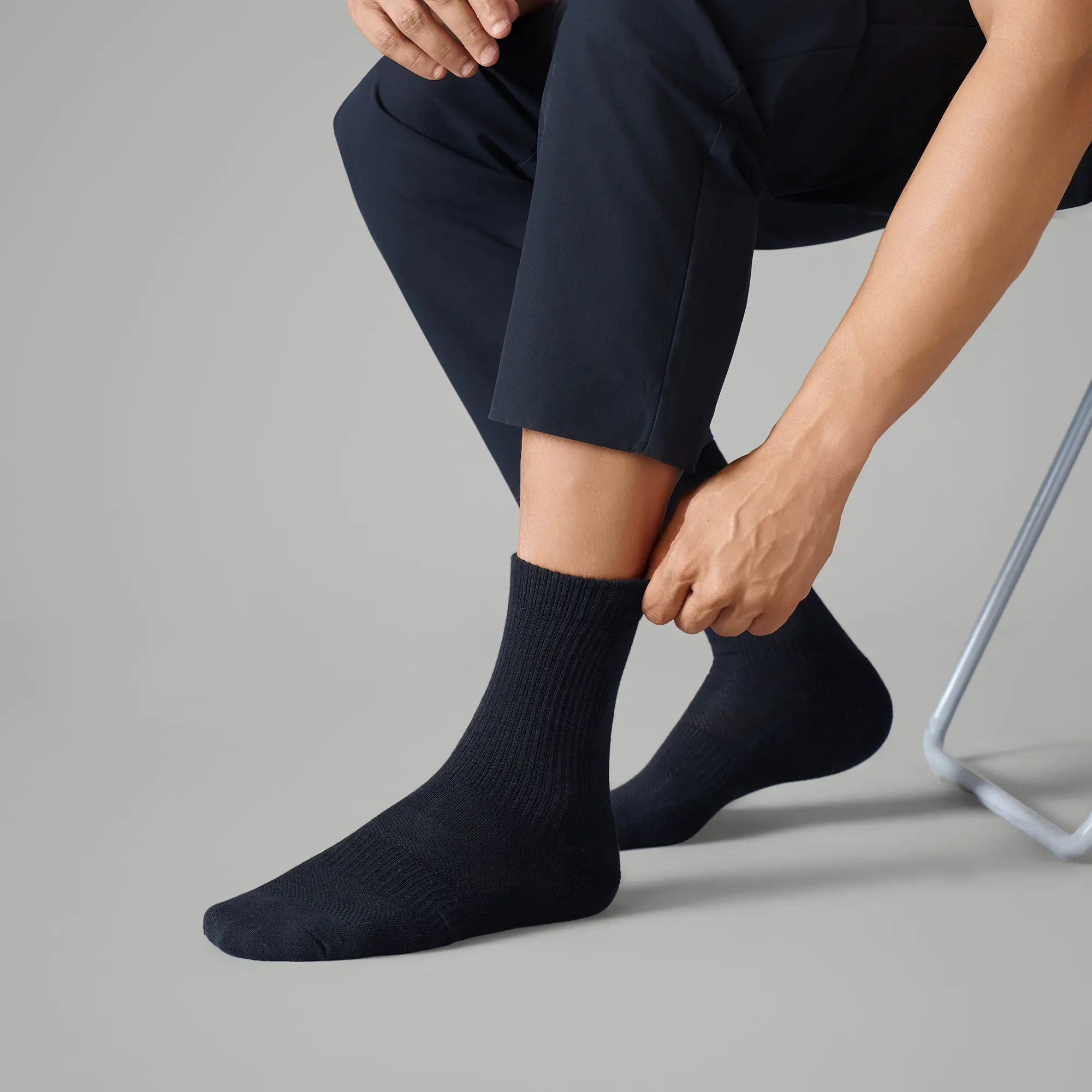 Crew-Length Socks - Pitch Black (Pack of 3) - Image 2