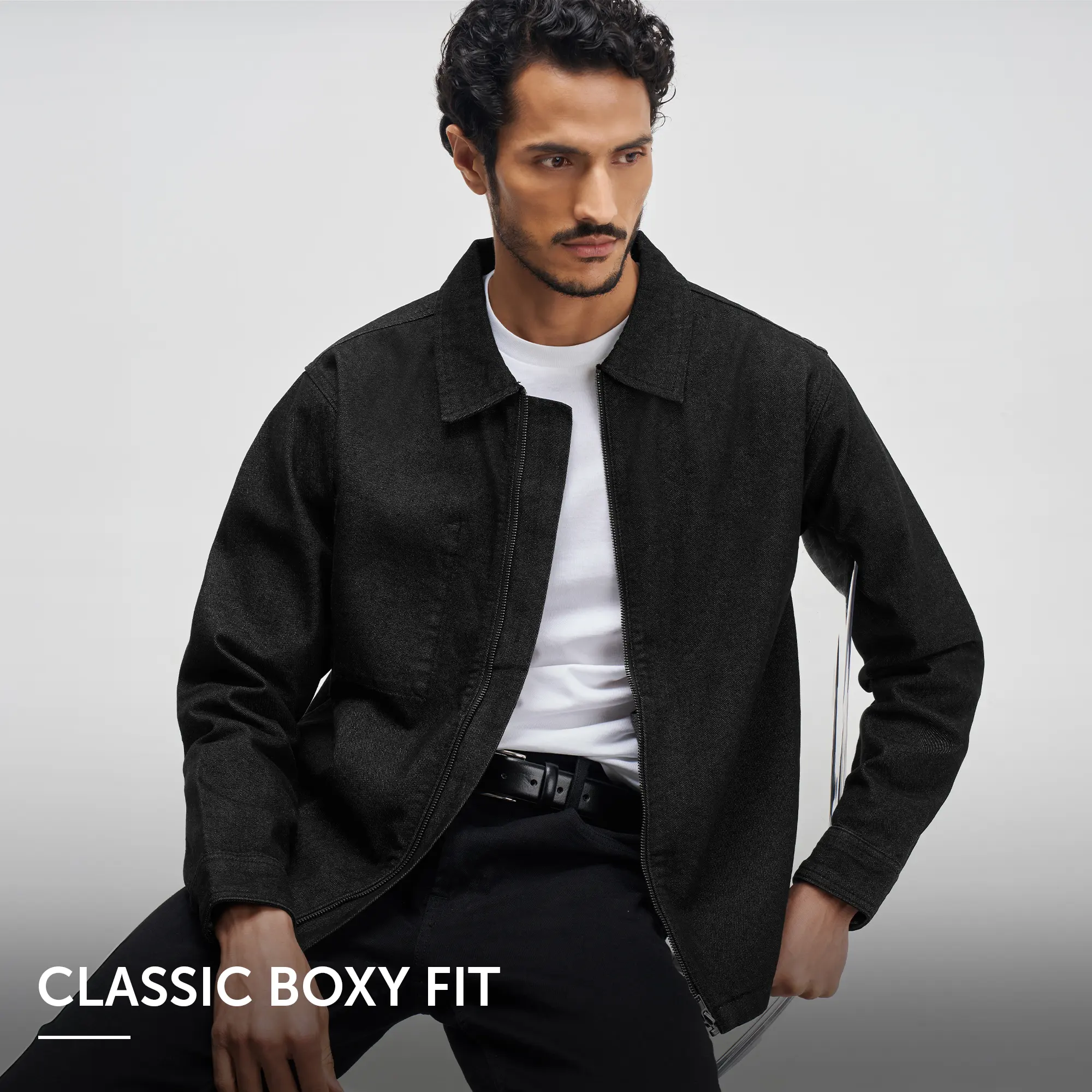 Denim Jacket - Pitch Black - Image 3