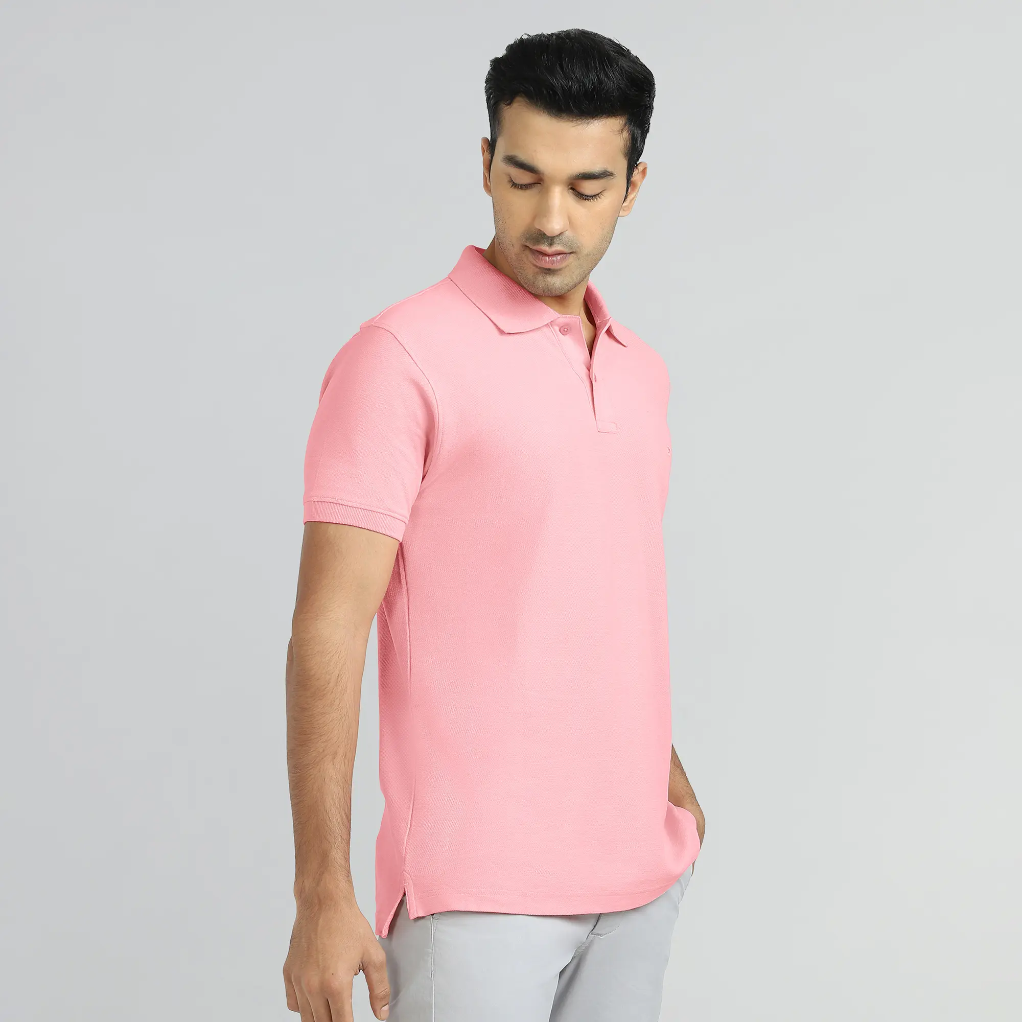 Element Combed Cotton Polo T-shirts French Pink - Image 2