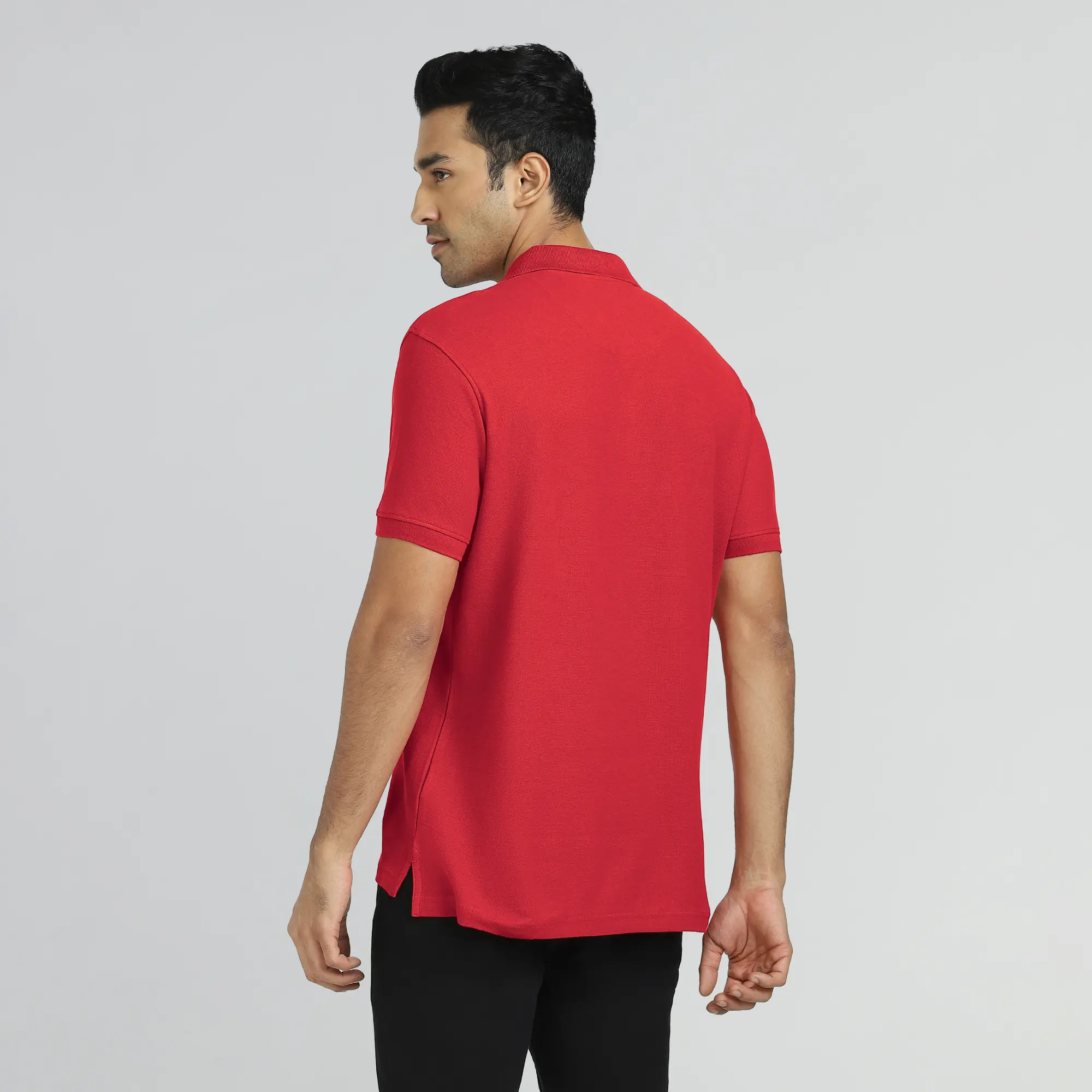Element Combed Cotton Polo T-shirts Rio Red - Image 6