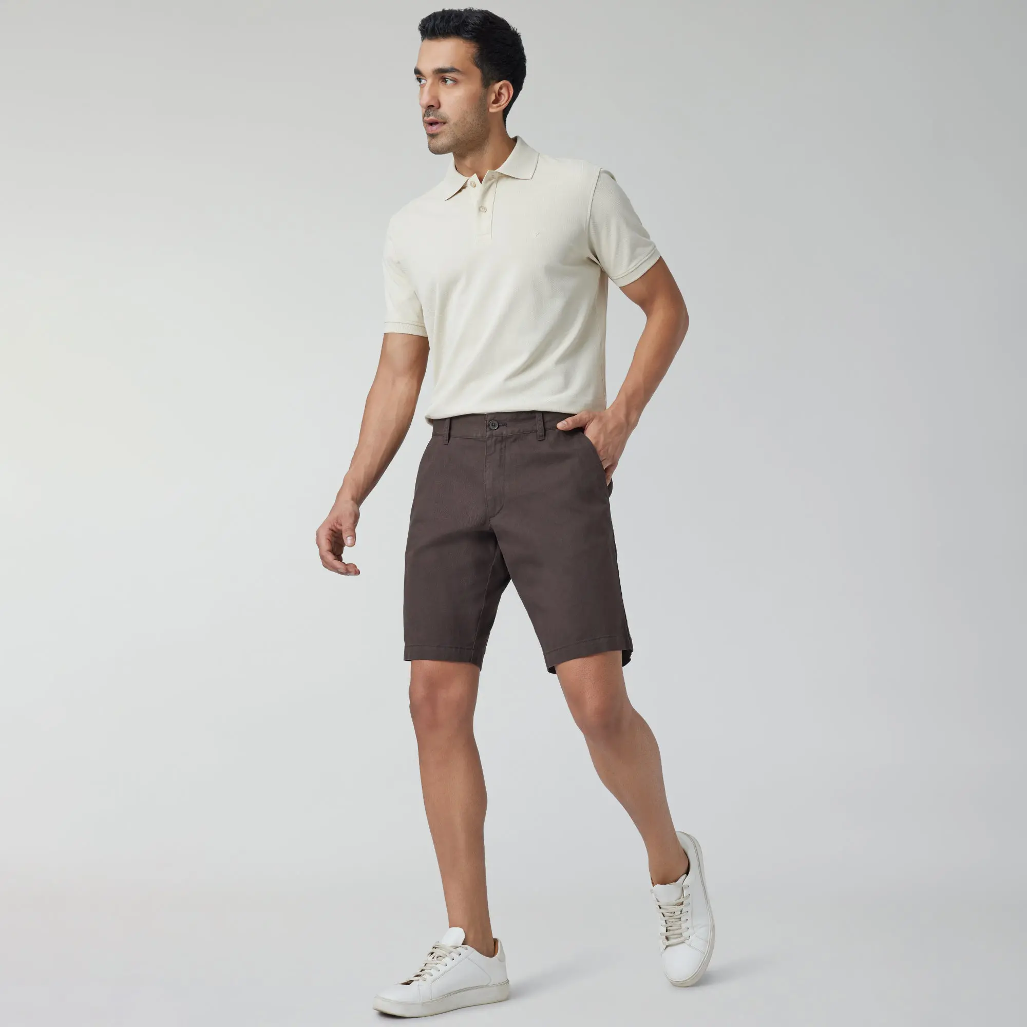 Element Cotton Chinos Shorts For Men Malt Brown - Image 2