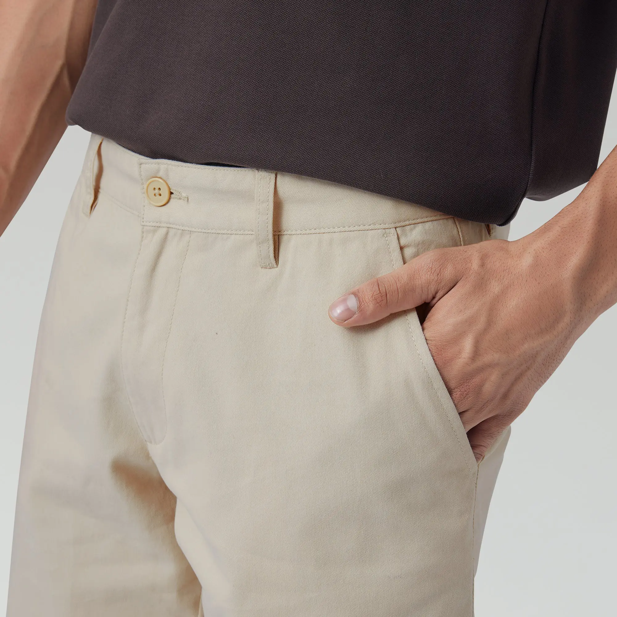 Element Cotton Chinos Shorts For Men Latte Brown - Image 6
