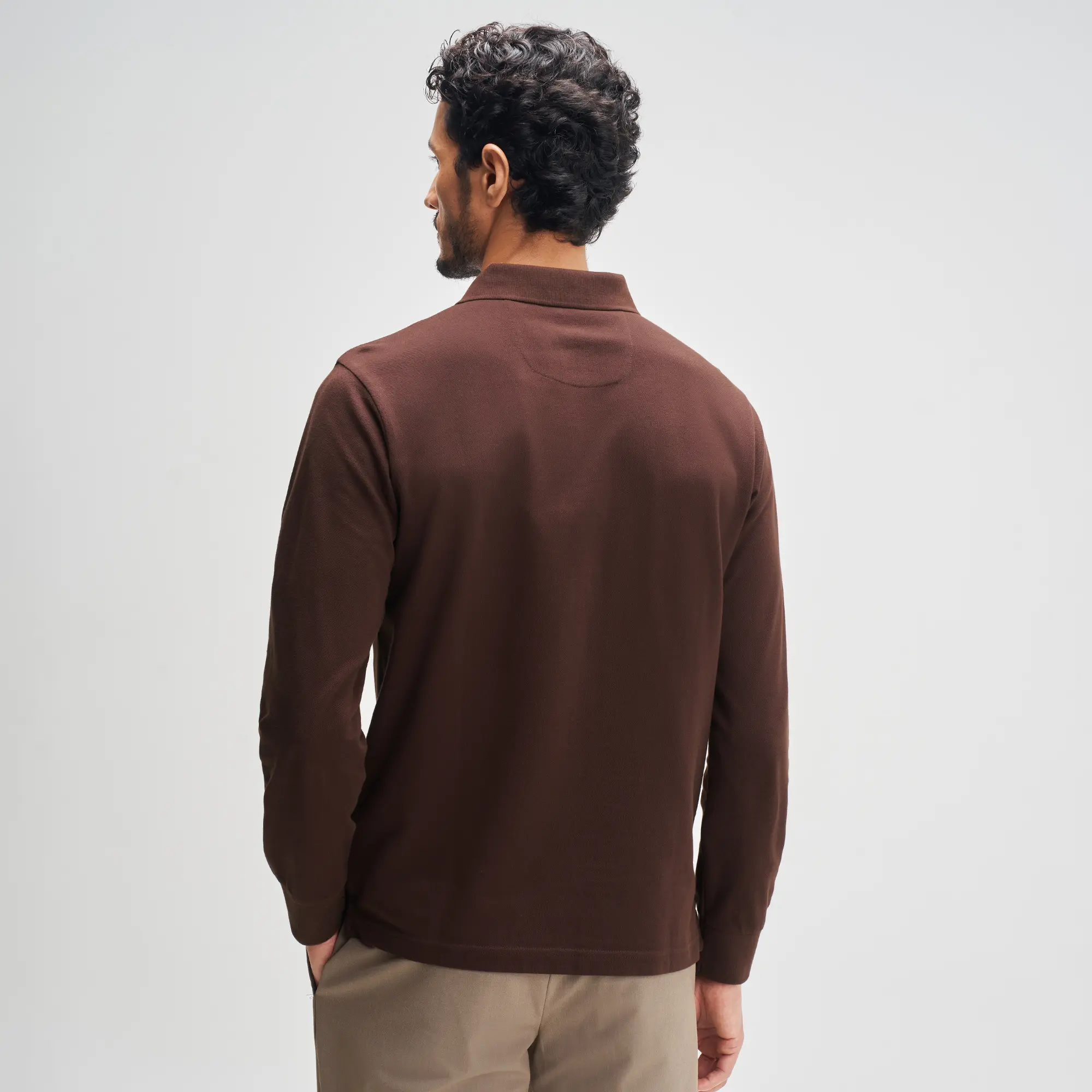 Full Sleeve Polo - Espresso Brown - Image 6