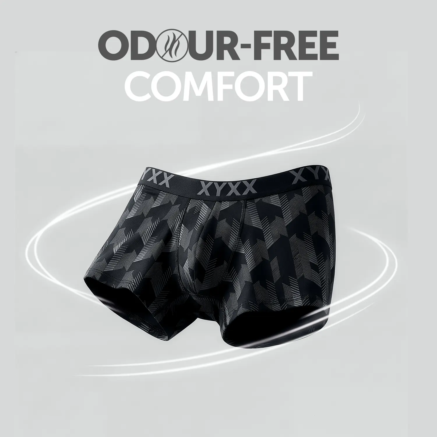 Matrix Cotton-Modal Trunks Chevron Black - Image 4