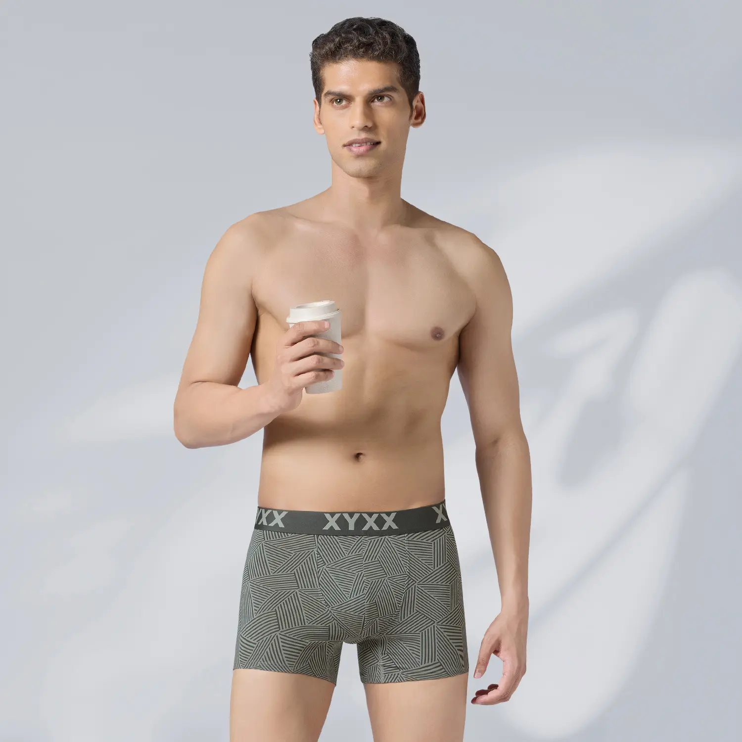 Matrix Cotton-Modal Trunks Linear Grey - Image 3