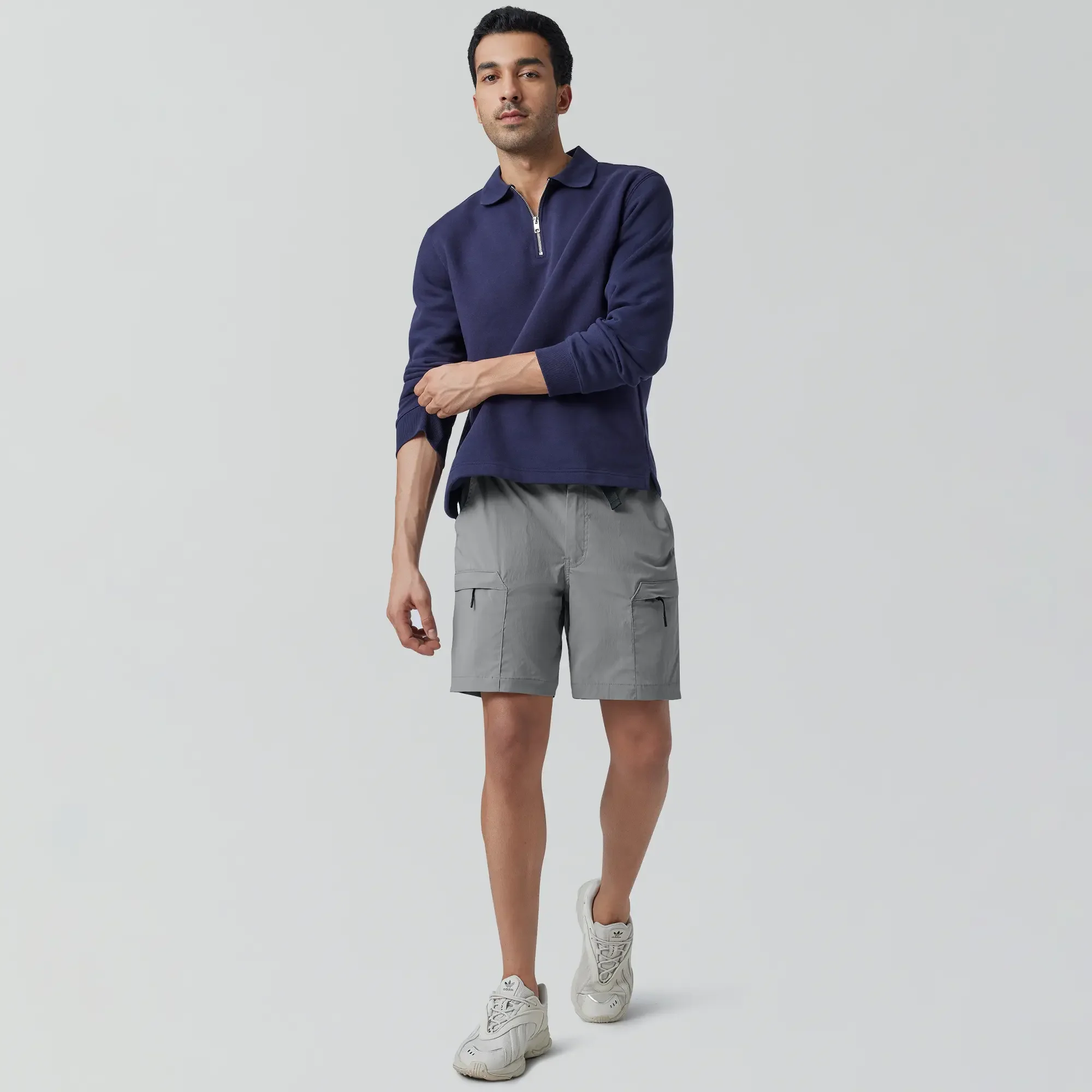 Moveo Cargo Shorts Ash Grey - Image 5