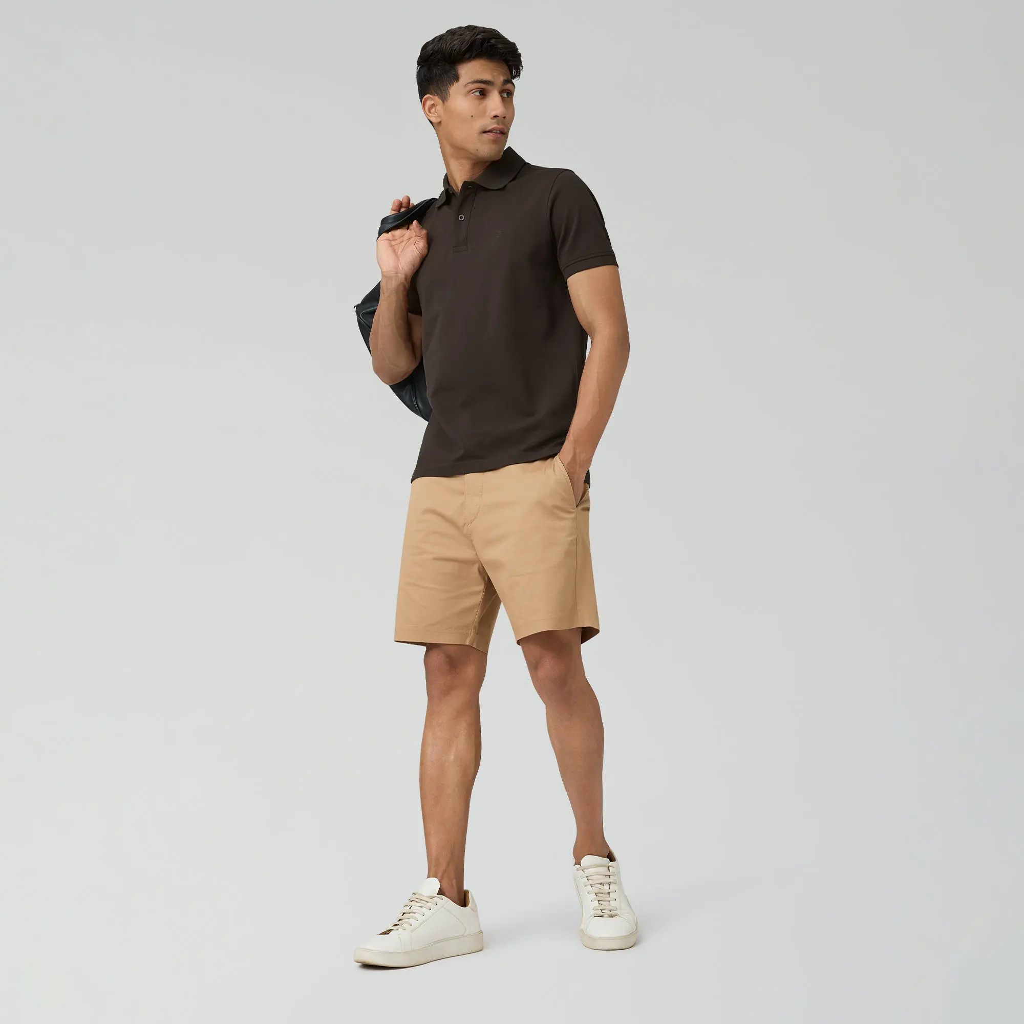 Nova Combed Cotton Polo T-shirts Mocha Brown - Image 3
