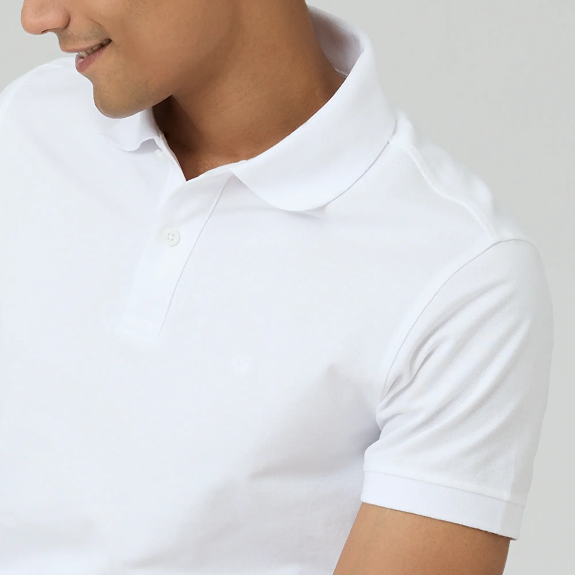 Nova Combed Cotton Polo T-shirts Polar White - Image 6