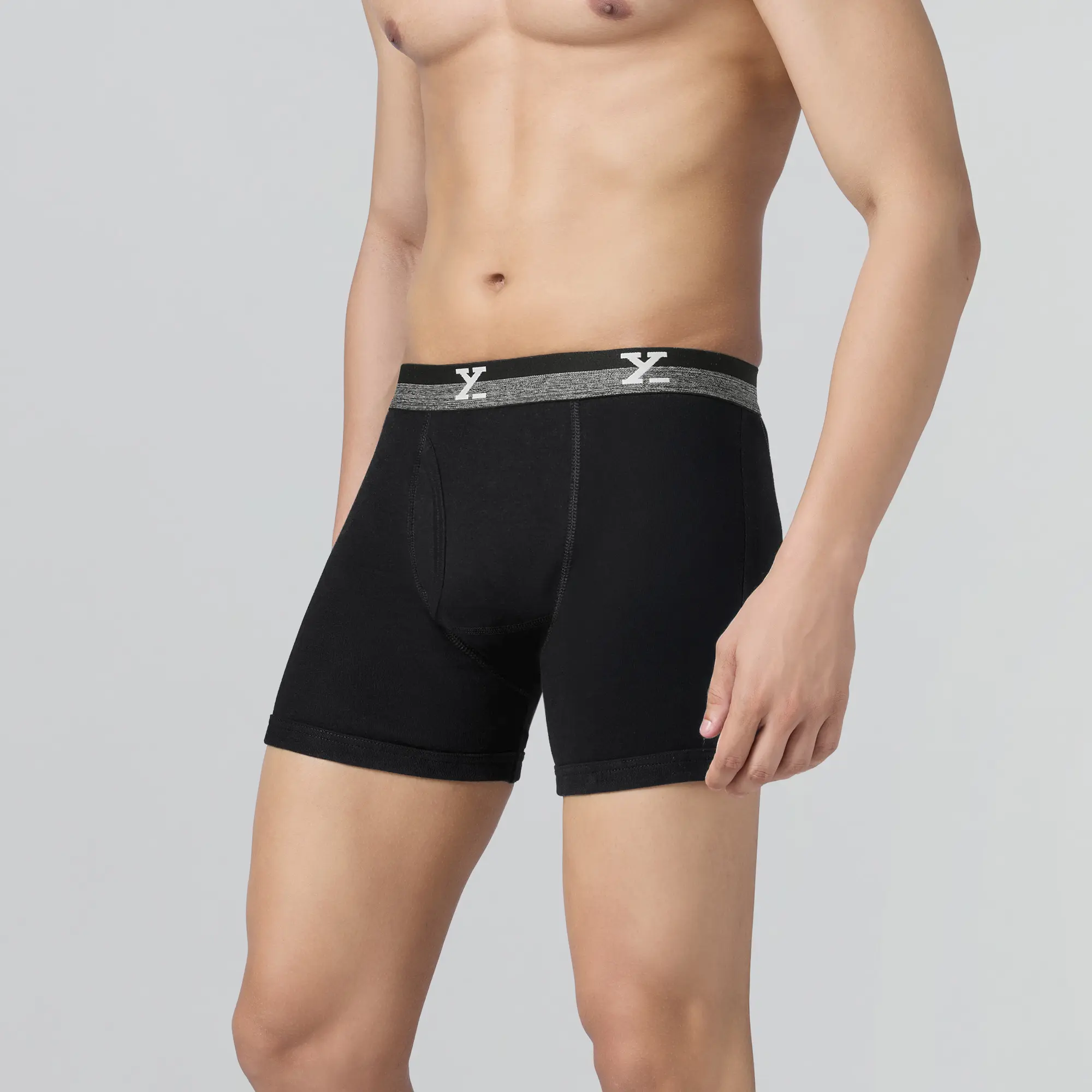Nova Cotton Boxer Briefs (Outer Elastic) - Storm Grey - Image 5
