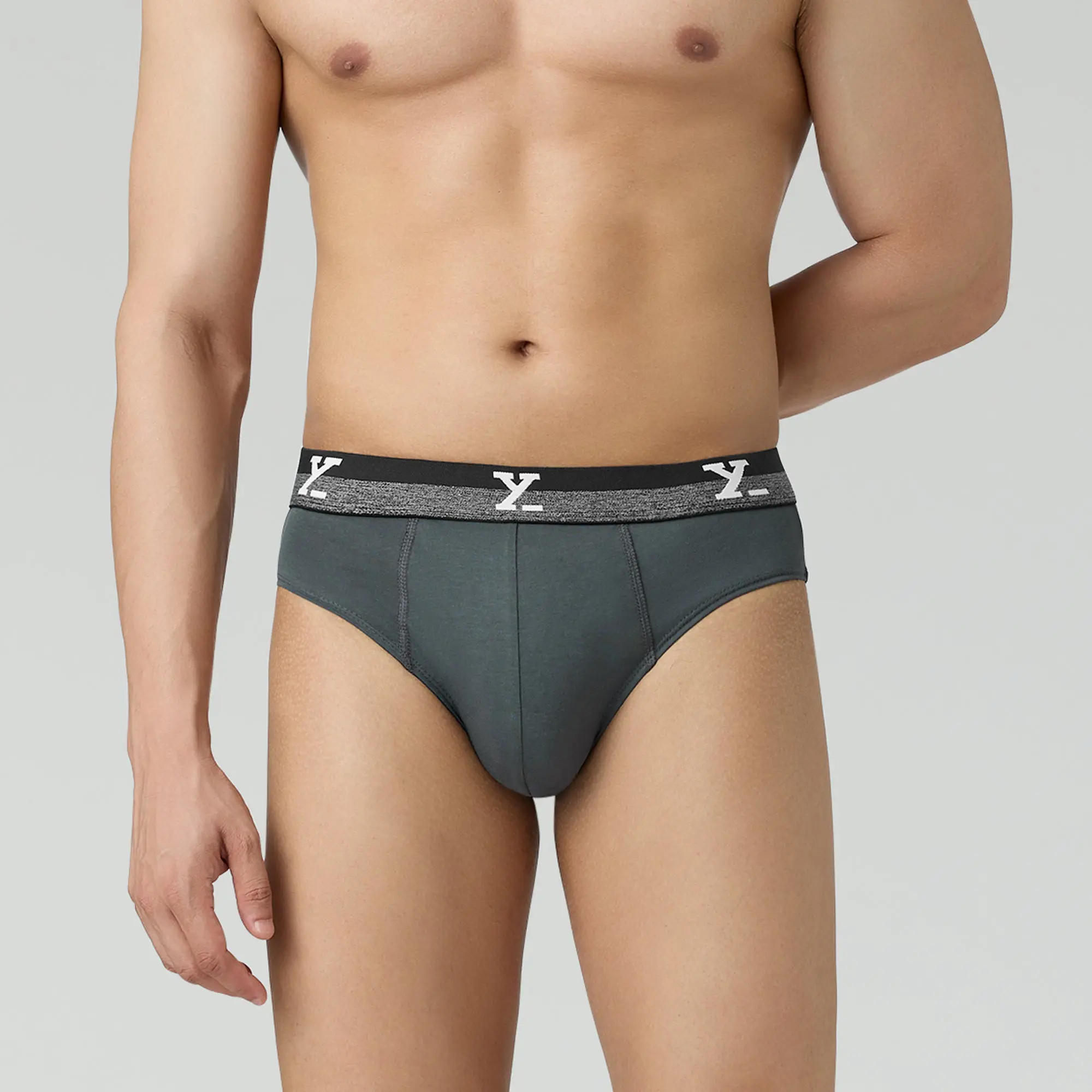 Nova Cotton Briefs Anchor Grey - Image 2