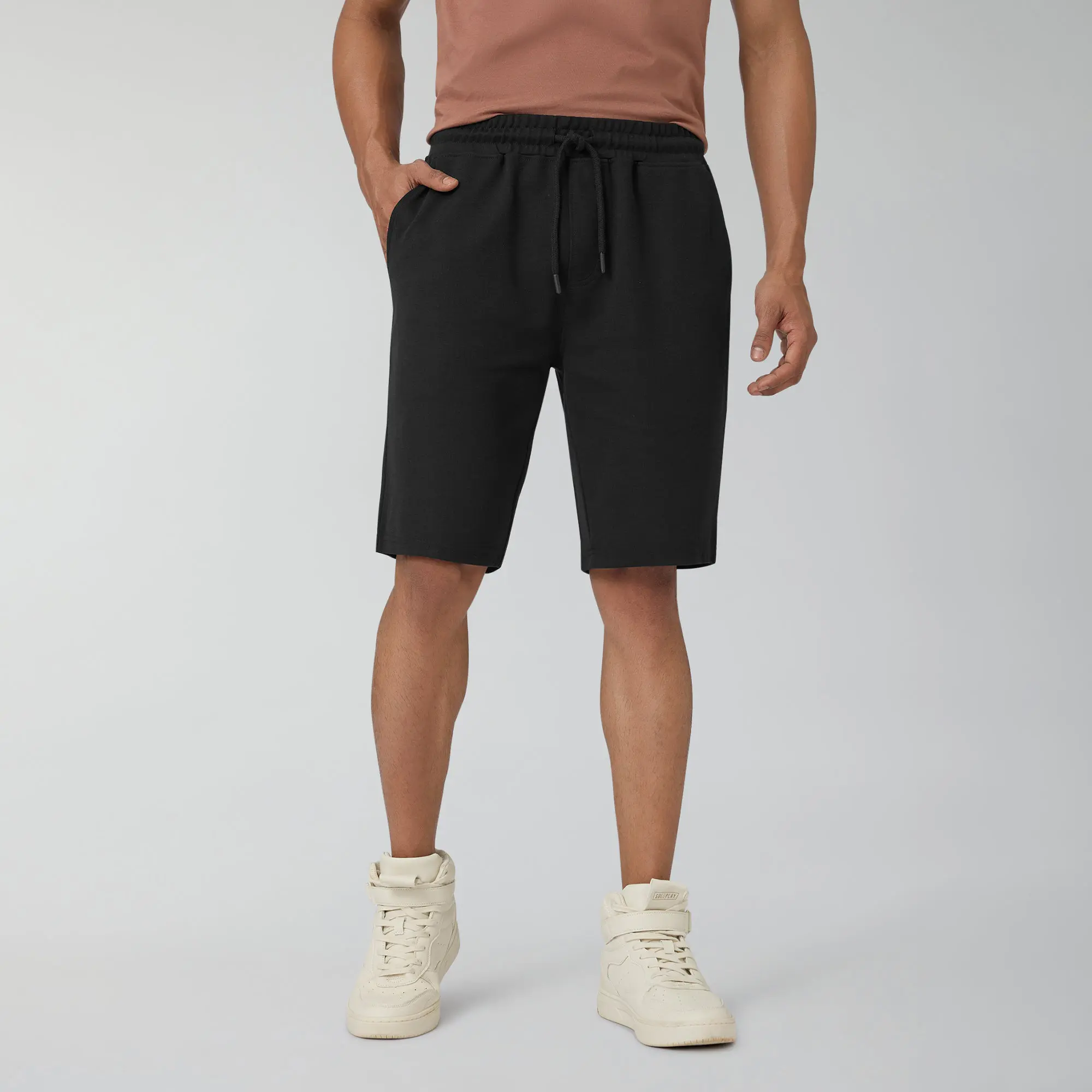 Nova Cotton Rich Shorts Pitch Black - Image 2