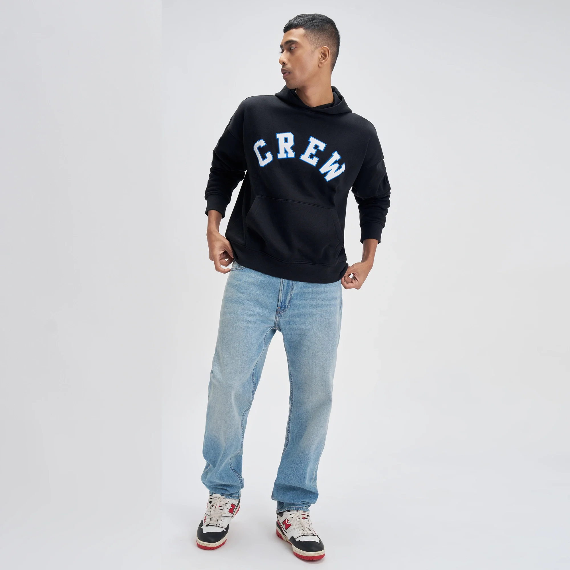 Crew Oversized Hoodie  - Ink Black - Image 3