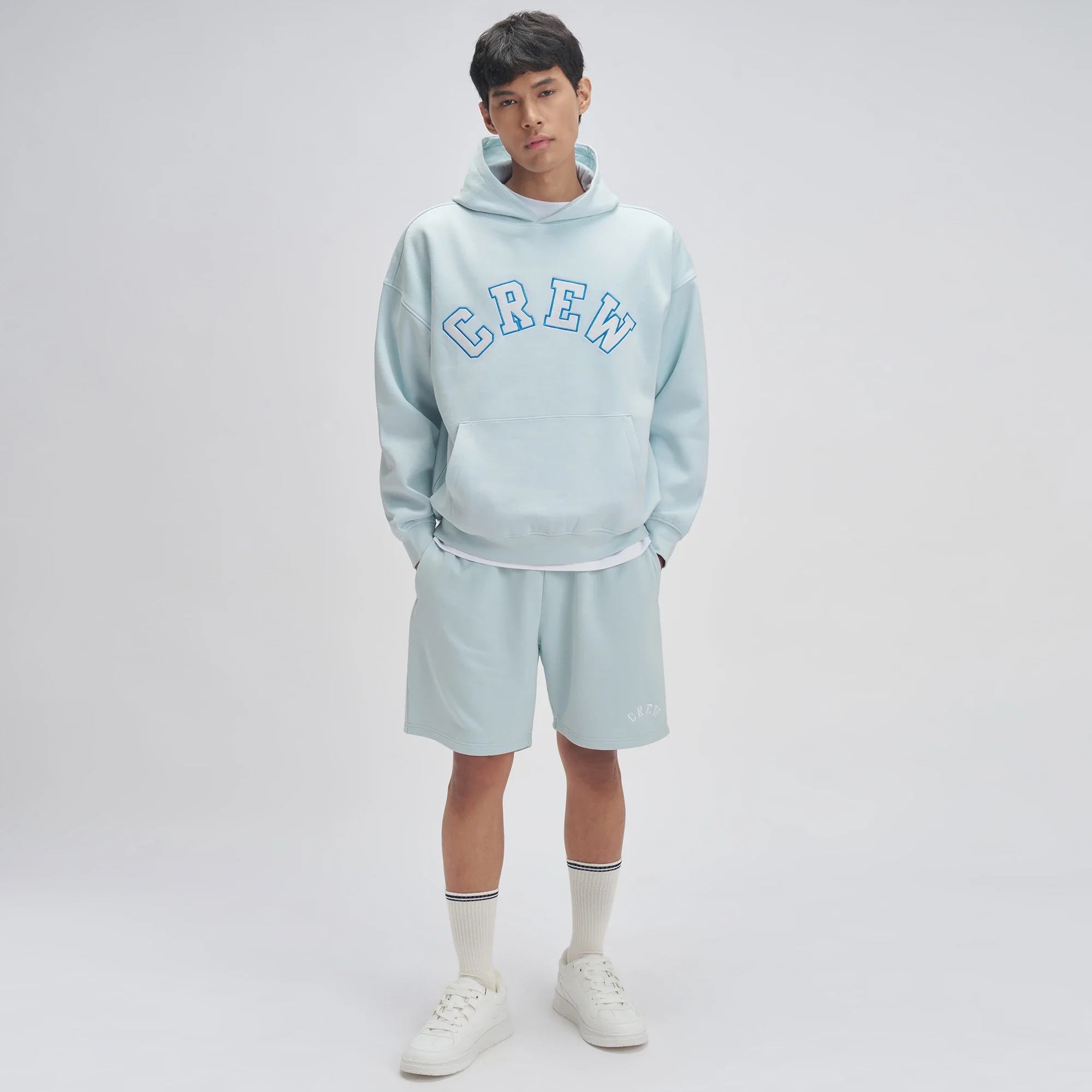 Crew Oversized Hoodie  - Quad Blue - Image 3