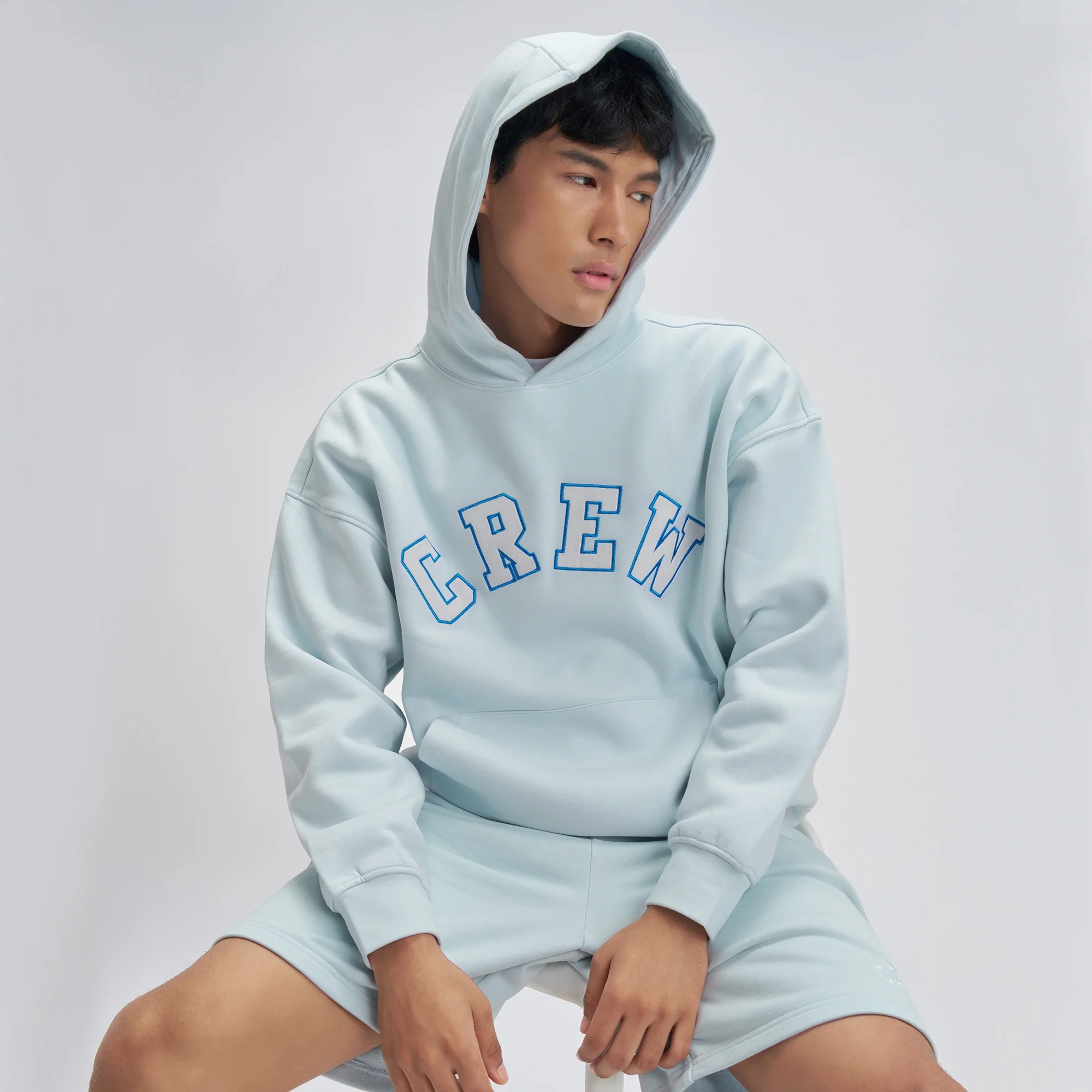 Crew Oversized Hoodie  - Quad Blue - Image 4