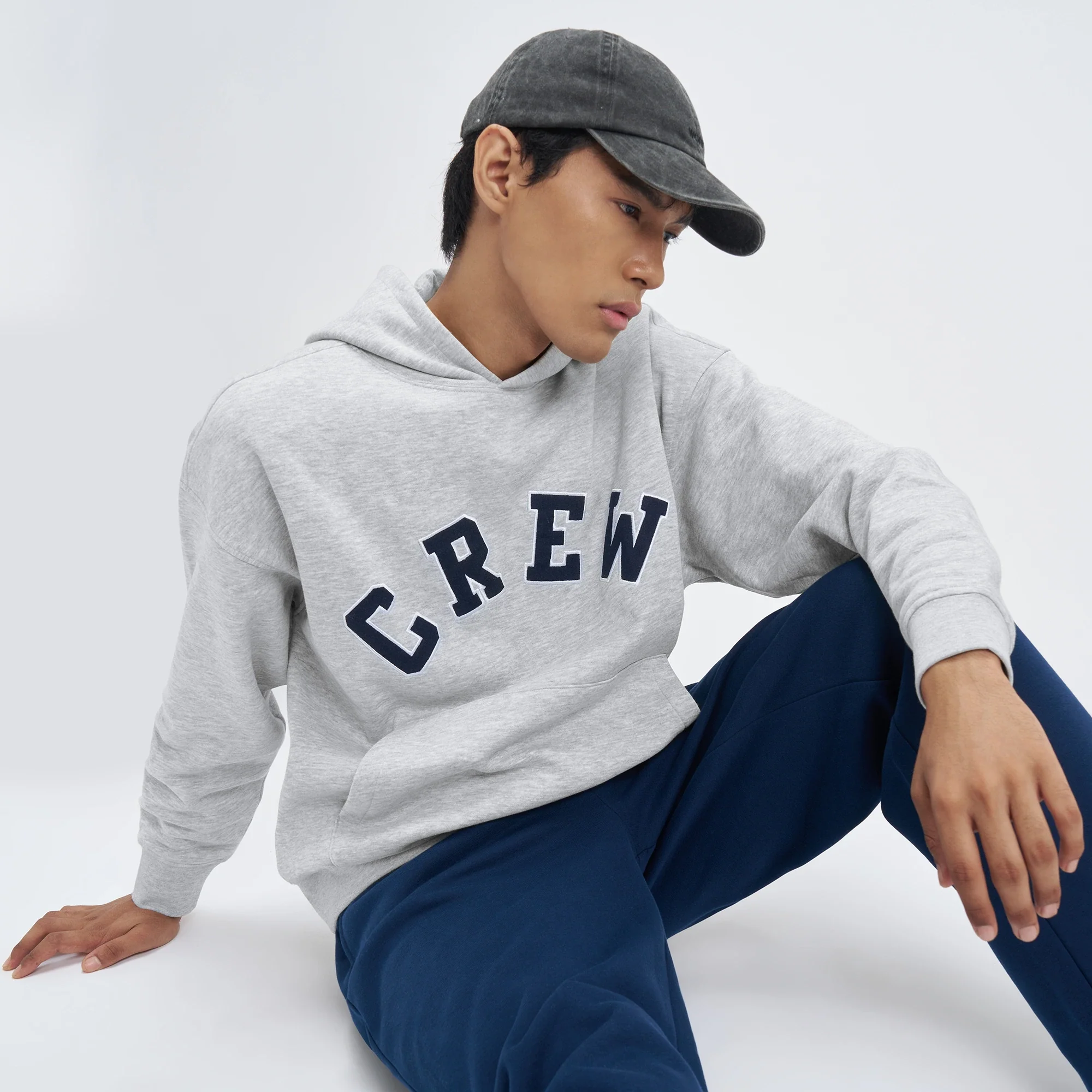 Crew Oversized Hoodie  - Concrete Grey - Image 4